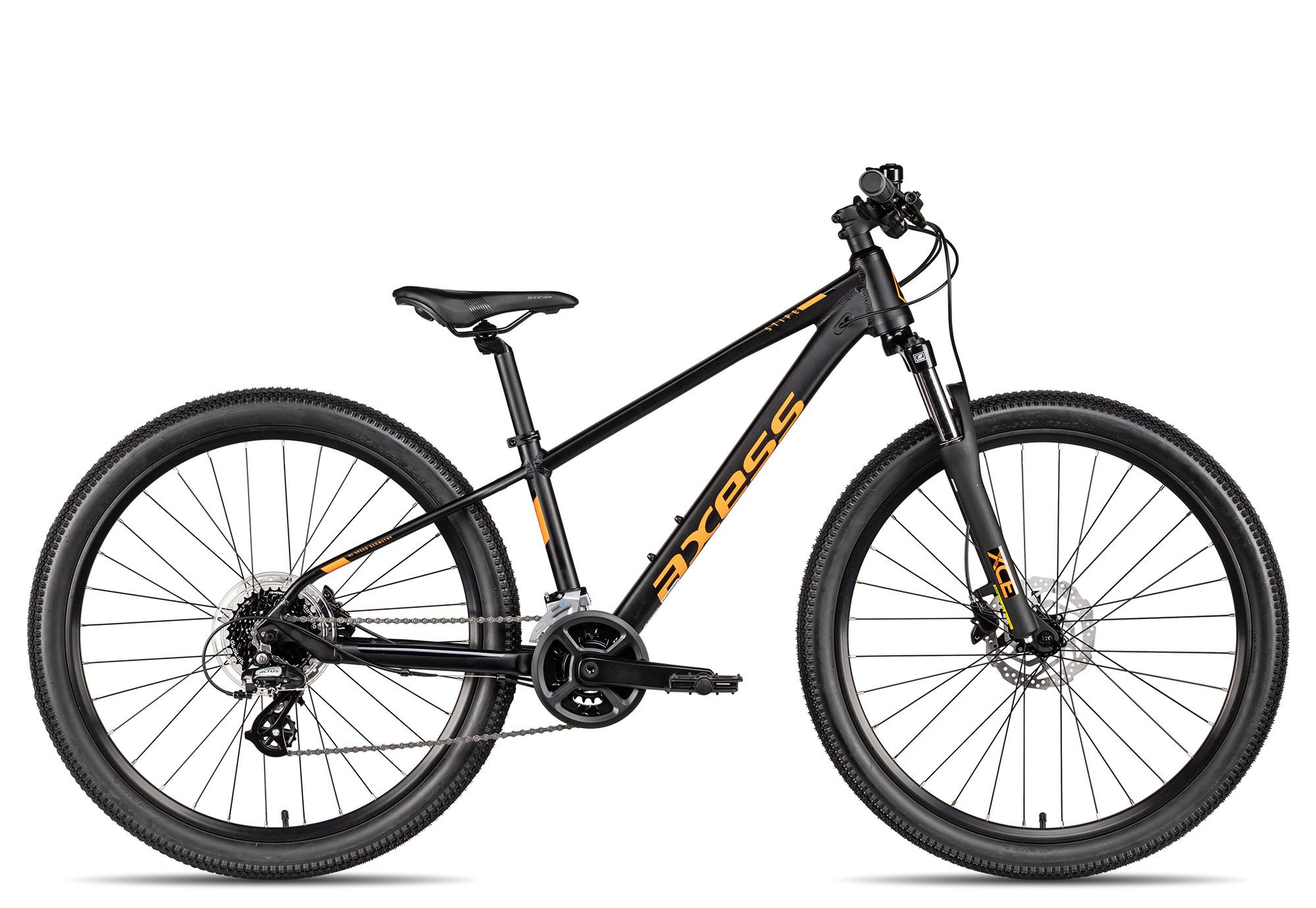 Axess Mountainbike Stipe 26 Pro, 16 Gang Shimano Altus RD-M311 Schaltwerk, Kettenschaltung, hydraulische Scheibenbremse schwarz/grau