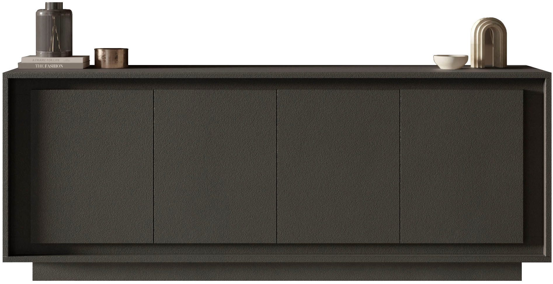 Home affaire Sideboard Sky, B/T 207/50 cm, Kommode/Anrichte/Stauraumschrank, 4 Türen, Softclosing, Korpus & Front 22 mm stark, Rahmen-Optik