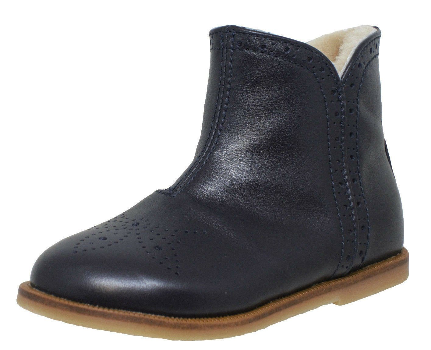 Ocra Ocra 144M Stiefeletten Boots pflan. geg.Leder weich Lammfell blau Stiefelette