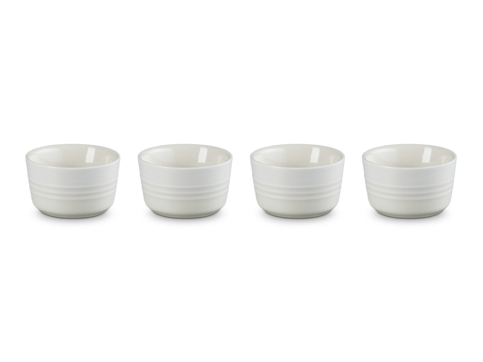 LE CREUSET Auflaufform Mini Förmchen 0,1l Set 4tlg meringue, Steinzeug