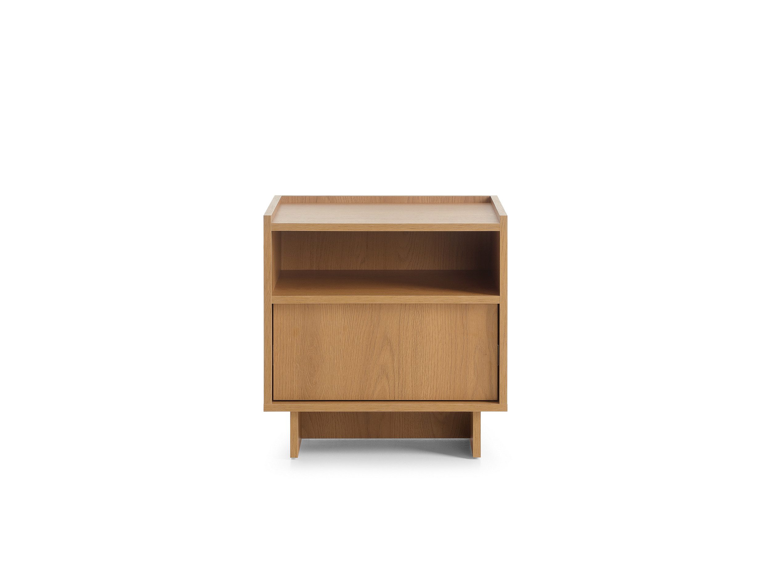 MOEBLO Nachttisch LILIE S50 (in Eiche Caramel – moderner, minimalistischer Nachtkommode mit Schublade, Push-to-Open und Japandi Design, Nachttisch Nachtkommode  – Bild 4 von 5