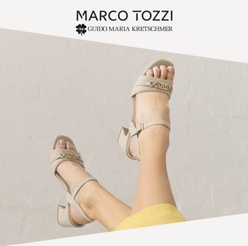 MARCO TOZZI by GMK Sandalette, Sommerschuh, Sandale, Blockabsatz,mit GMK-Schmuckelement