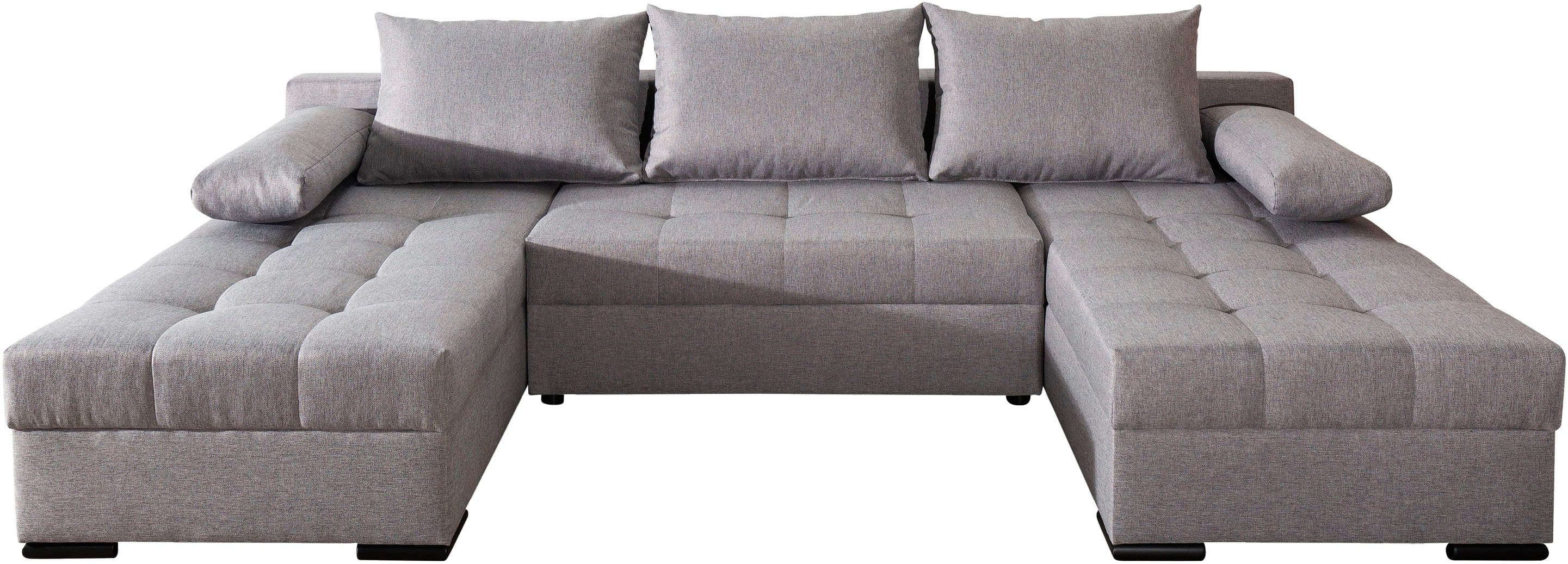 COLLECTION AB Wohnlandschaft Josy U-Form, B: 269 cm, Schlaffunktion & Bettkasten, Federkern