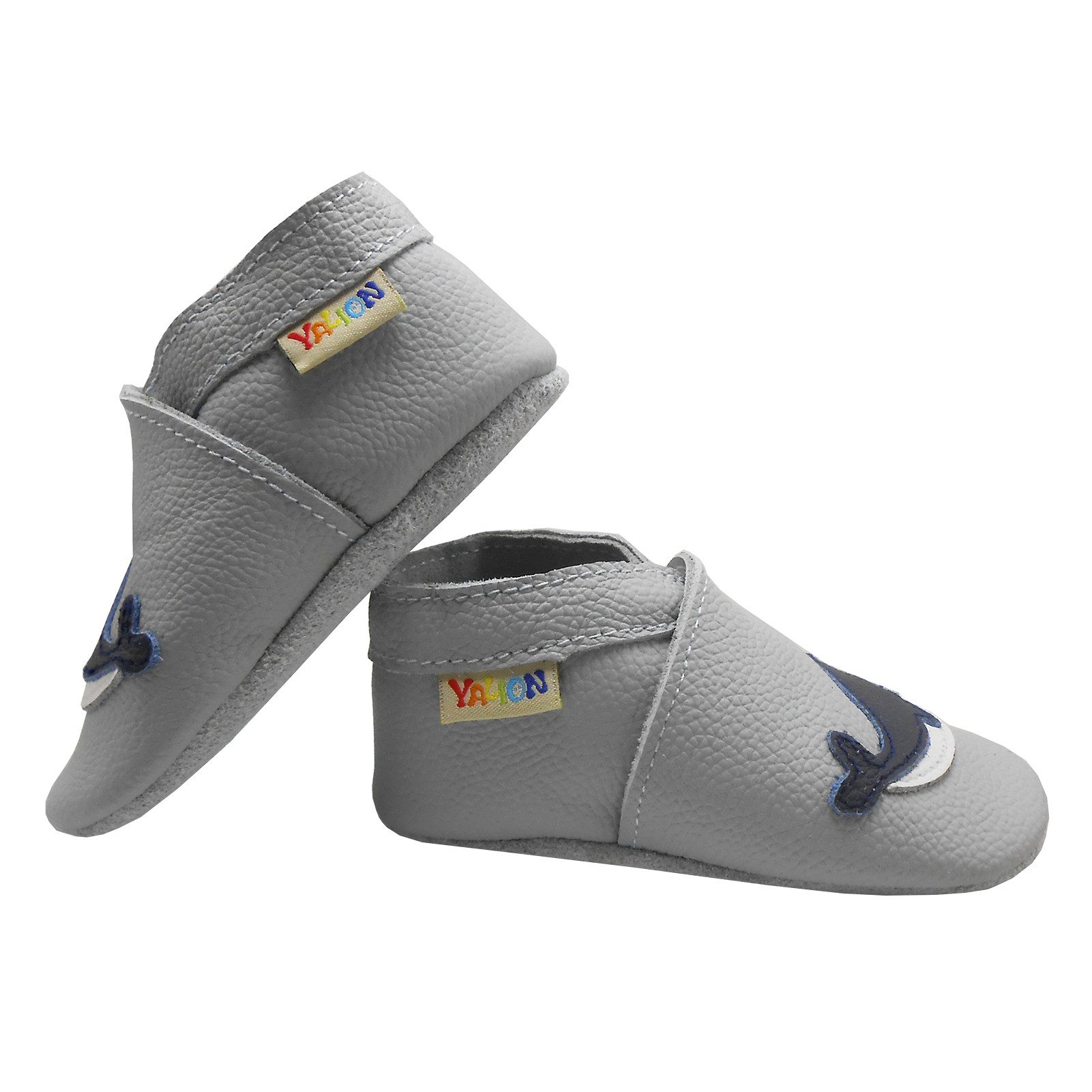 Yalion Yalion Leder Baby-Lauflernschuhe, weich, rutschfest, handgefertigt Krabbelschuh