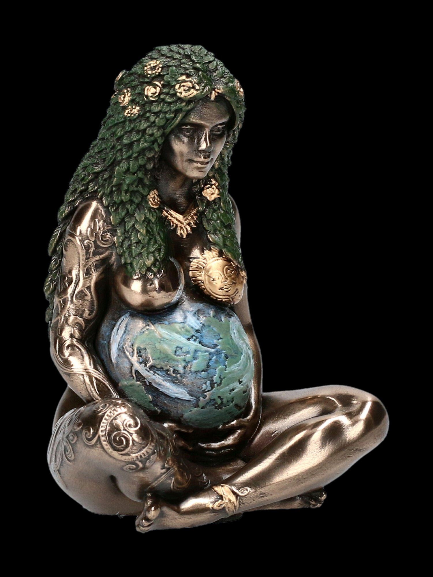 Figuren Shop GmbH Dekofigur Himmlische Gaia Figur - Mutter Erde - klein bronziert - Nemesis Now Dekofigur