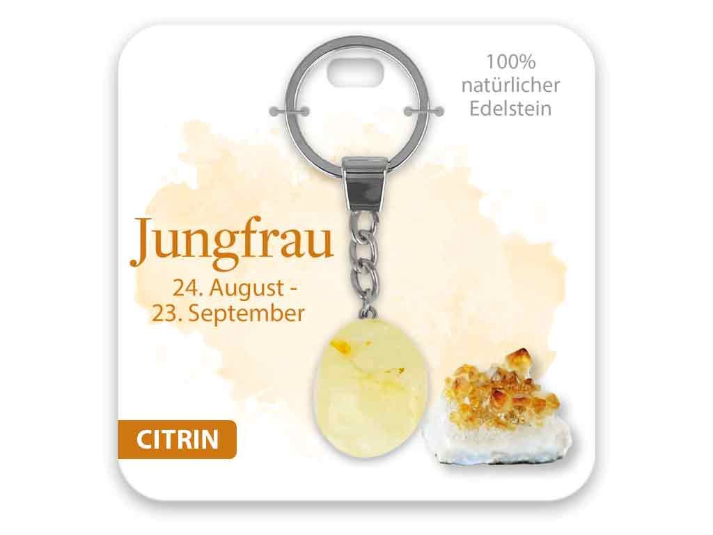 Armband Edelstein Schlüsselanhänger Citrin Sternzeichen Jungfrau
