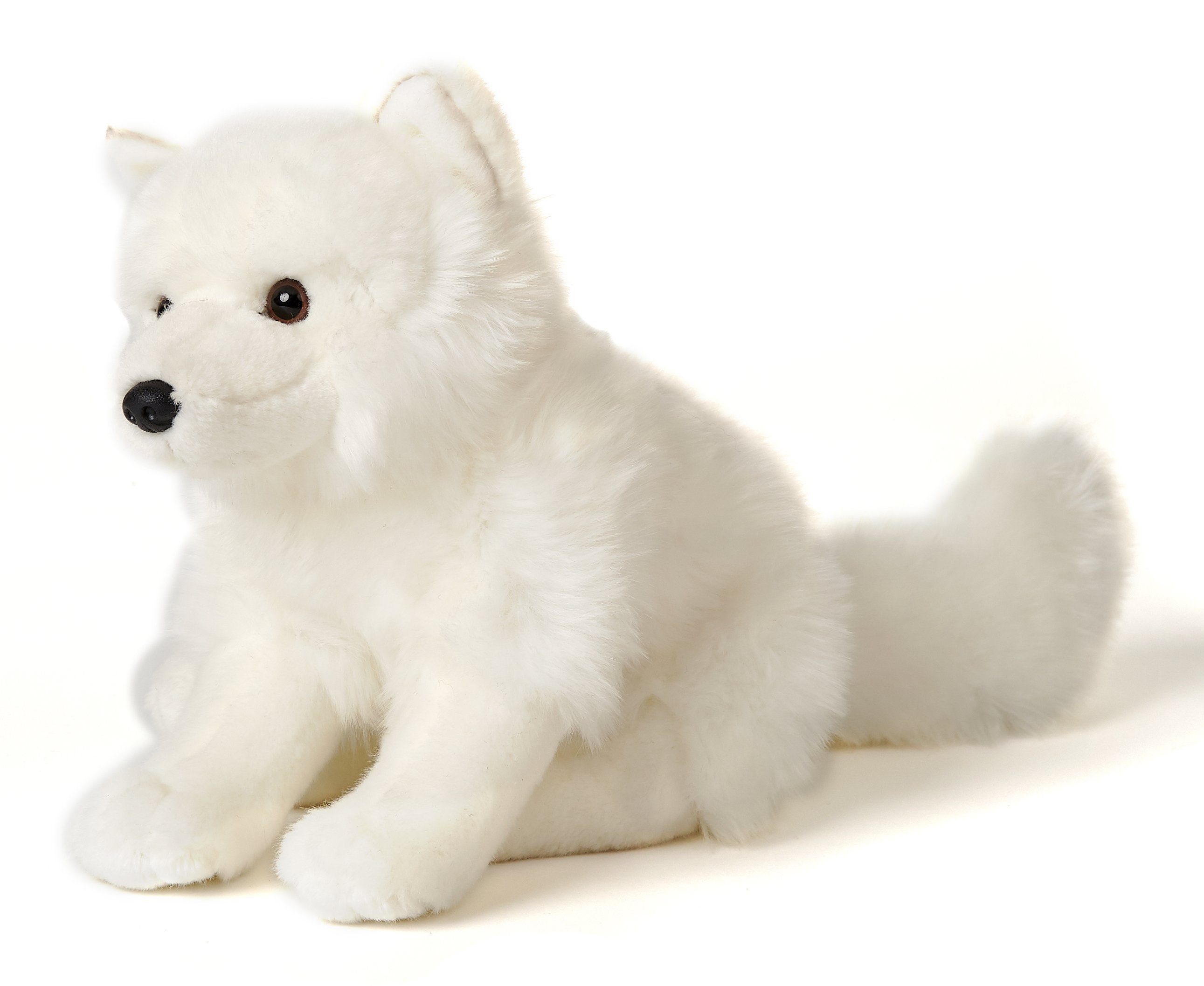 23 Füllmaterial recyceltes zu Polarfuchs Plüsch-Fuchs, 100 - (Höhe) cm - Kuscheltier Schneefuchs % Uni-Toys - Plüschtier,