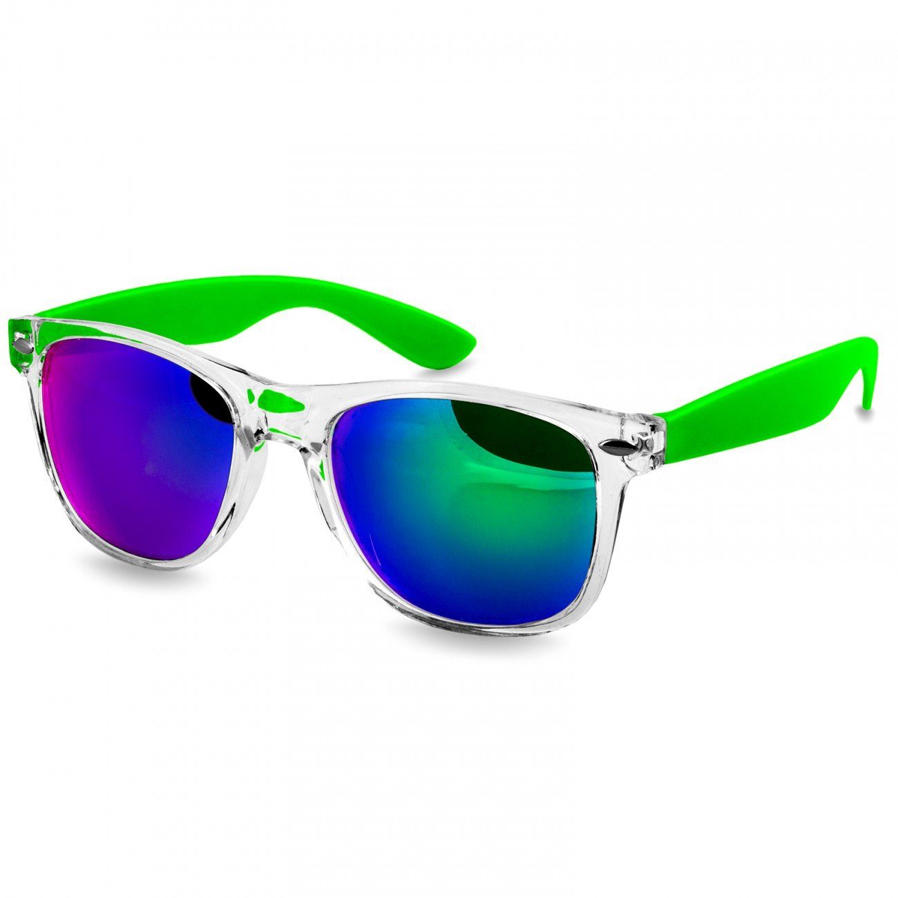 Caspar Sonnenbrille SG017 grün hellgrün Damen / RETRO Designbrille verspiegelt
