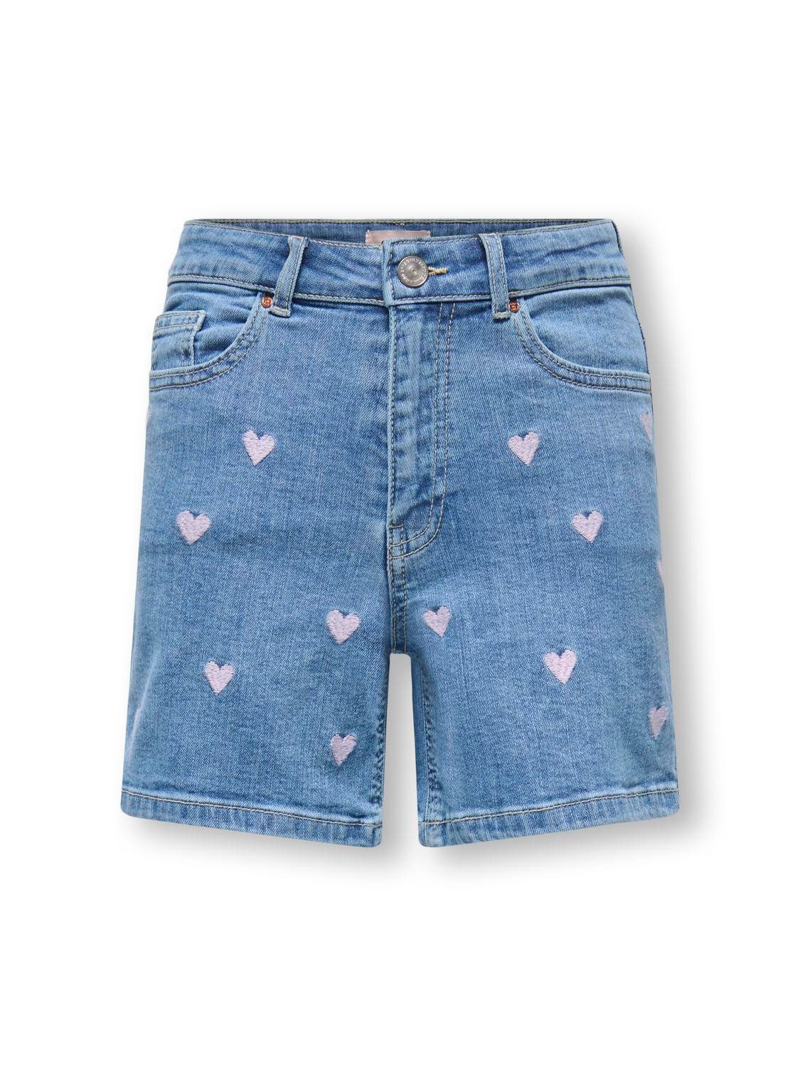 Jeansshorts KOGJUICY HEART EMB SHORTS DNM