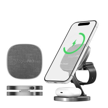 XLAYER MagFix Pro Magsafe 3 in 1 StandBy iOS 17 Ladestation 15W magnetisch Wireless Charger