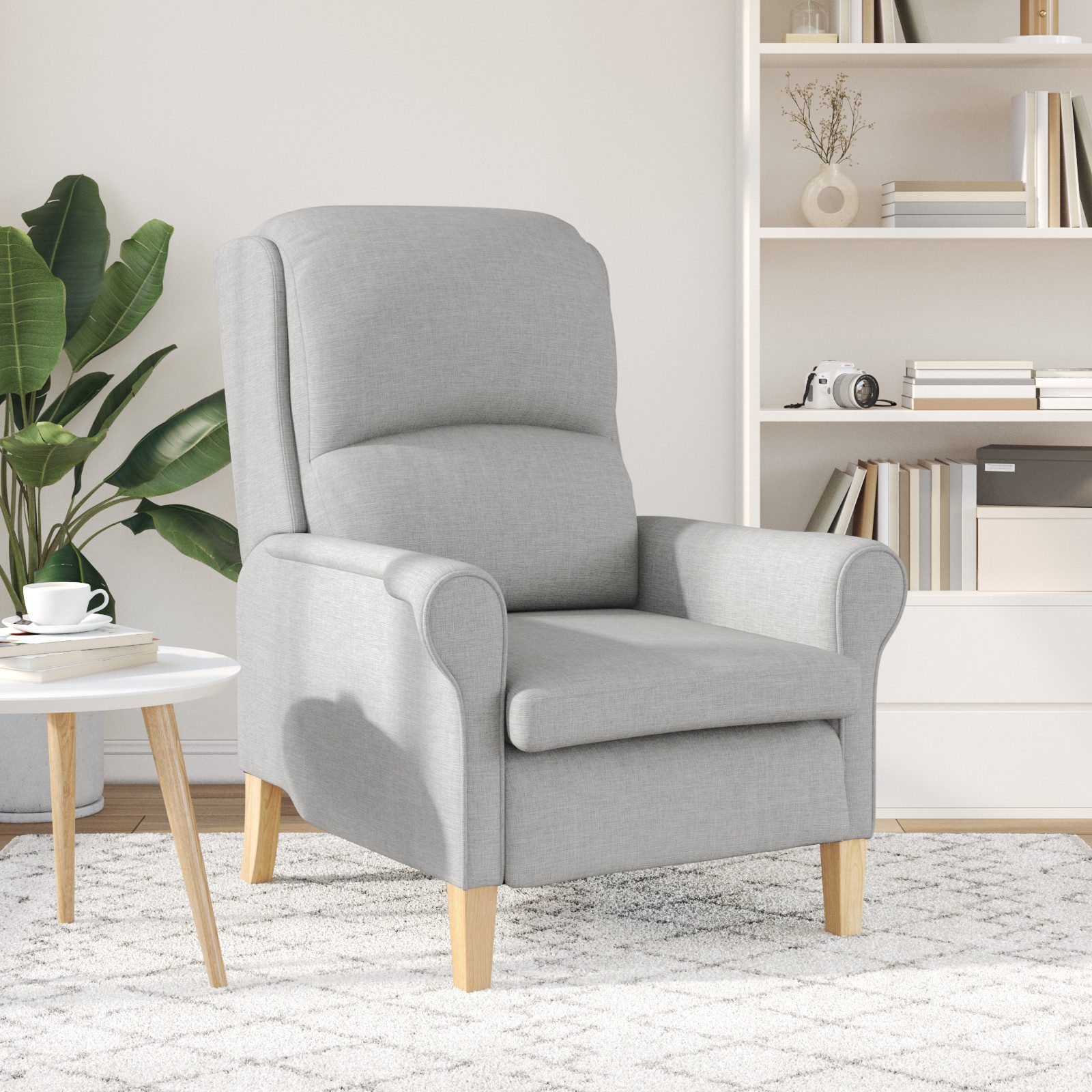 vidaXL Sessel Moderner Sessel Wolkengrau Polyesterstoff günstig online kaufen