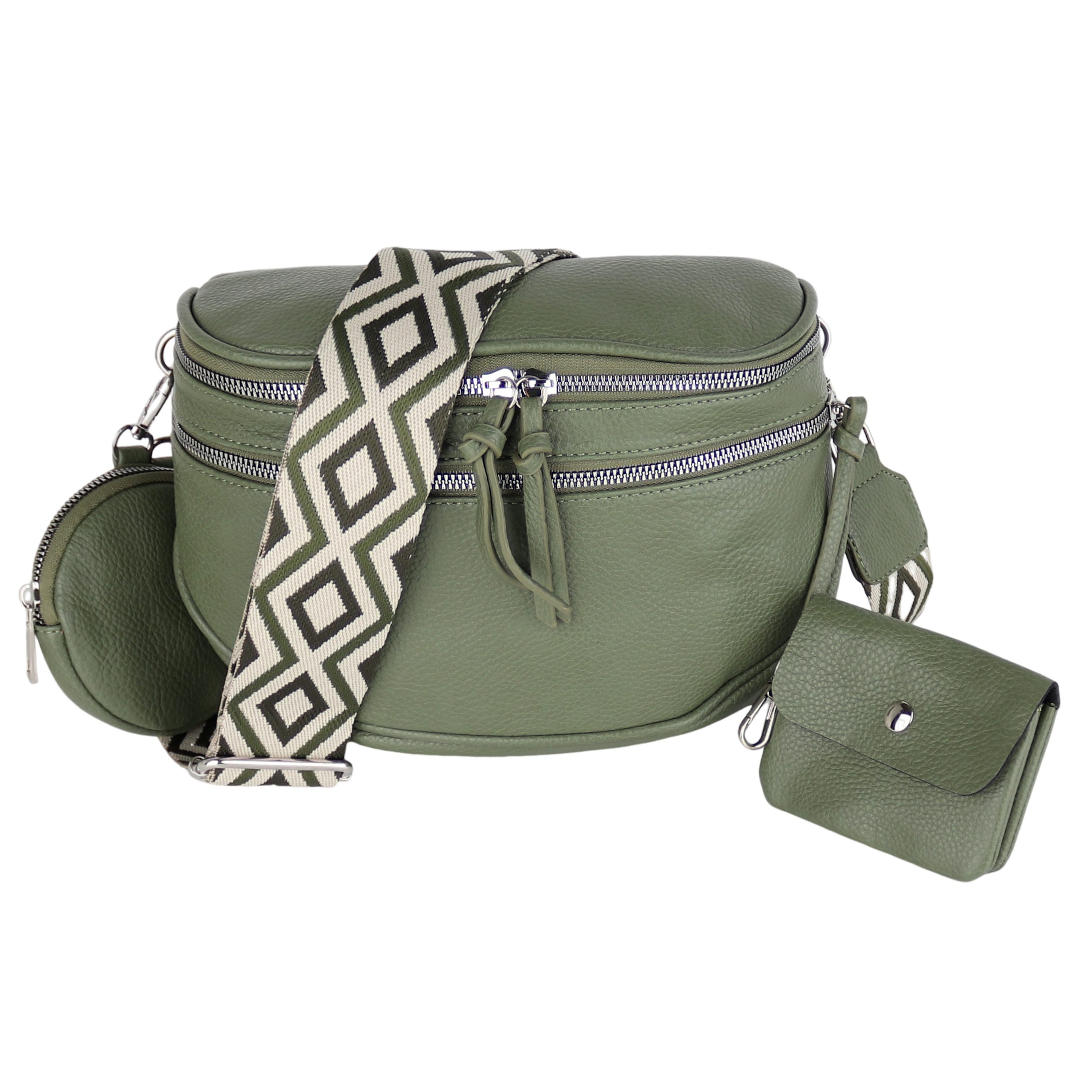 Bauchtasche Damen Taschen, Umhängetasche, Brusttasche, 28x18x10cm Veganes Leder