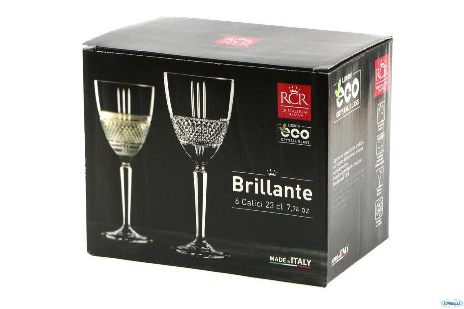 RCR Weinglas RCR Brillante Goblet 3 6er set, Glas
