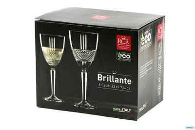 RCR Weinglas RCR Brillante Goblet 3 6er set, Glas