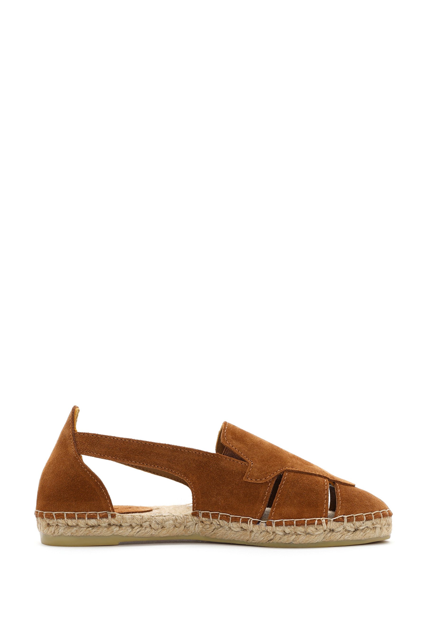 Derimod Wildleder Sandalen Espadrille Lederfutter, TPU Sohle, Absatz 2 cm