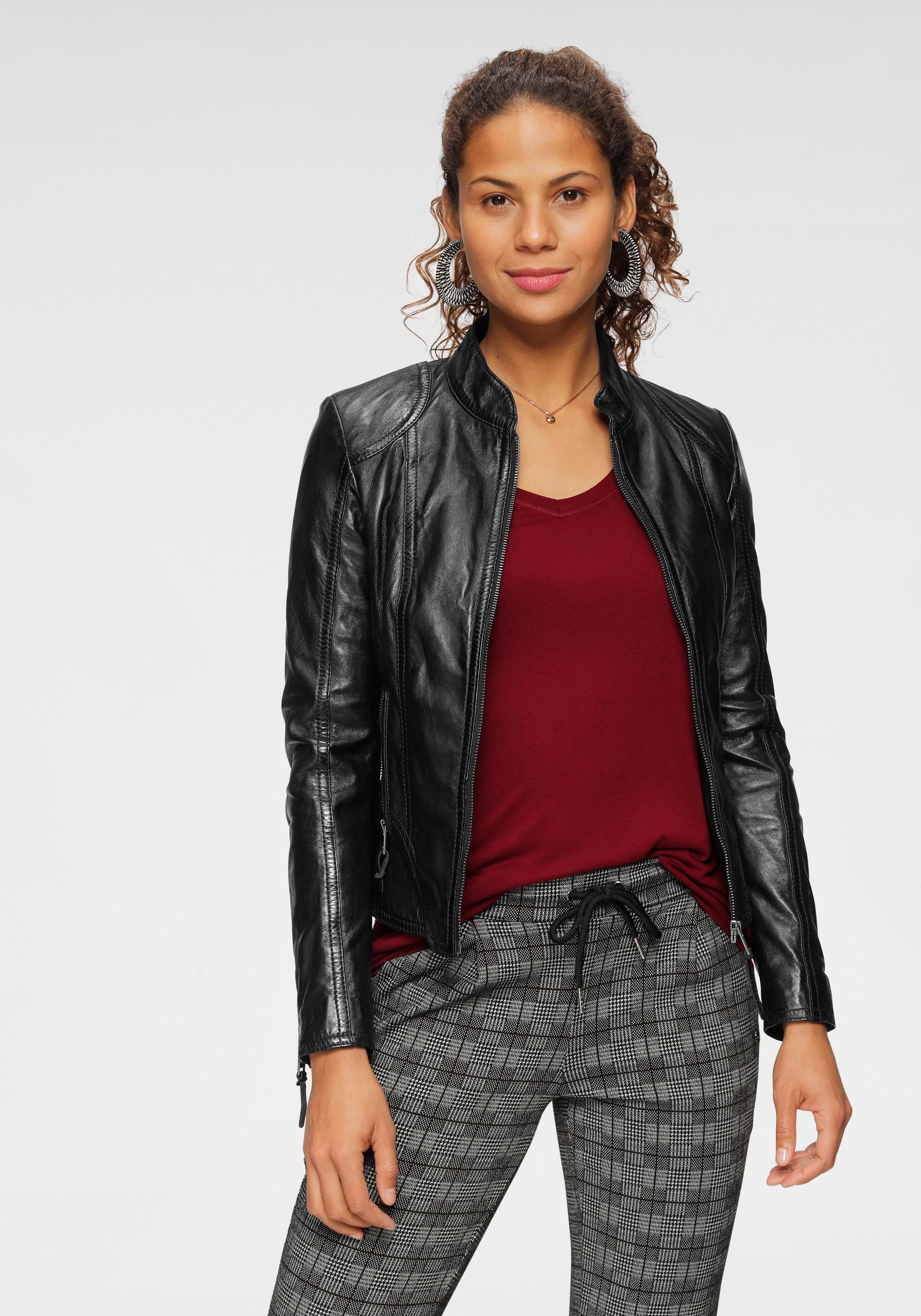 Damen Lederjacke in schwarz online kaufen | OTTO