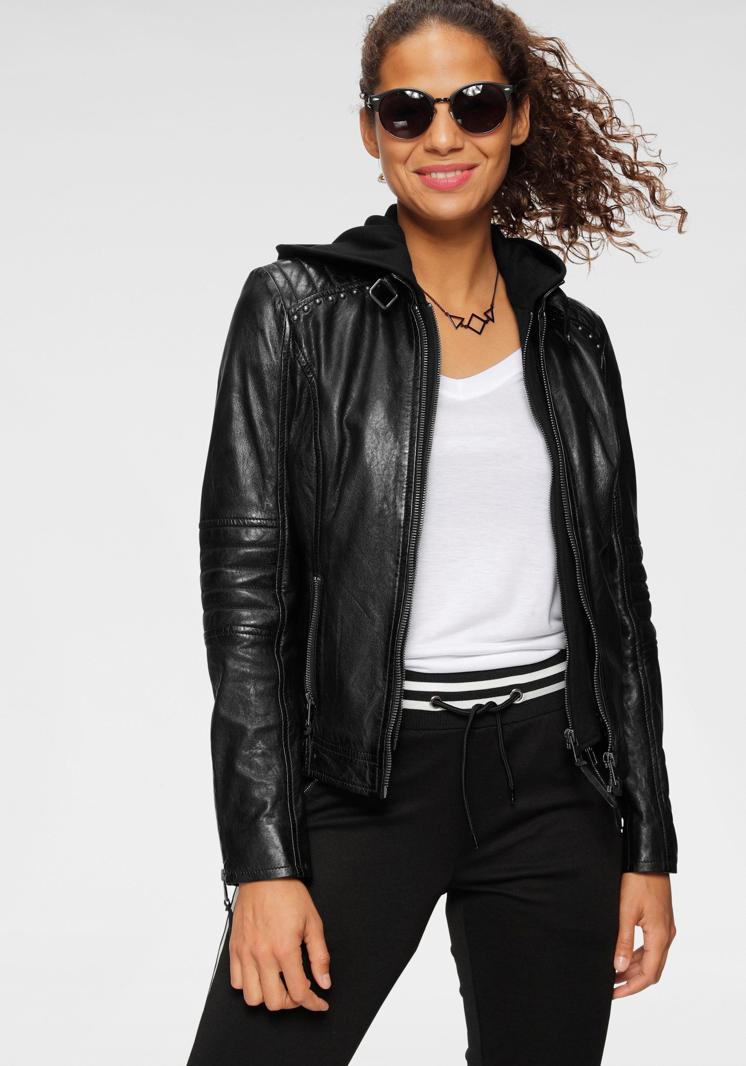 Schwarze Damen-Kunstlederjacke kaufen » Lederimitat-Jacke | OTTO