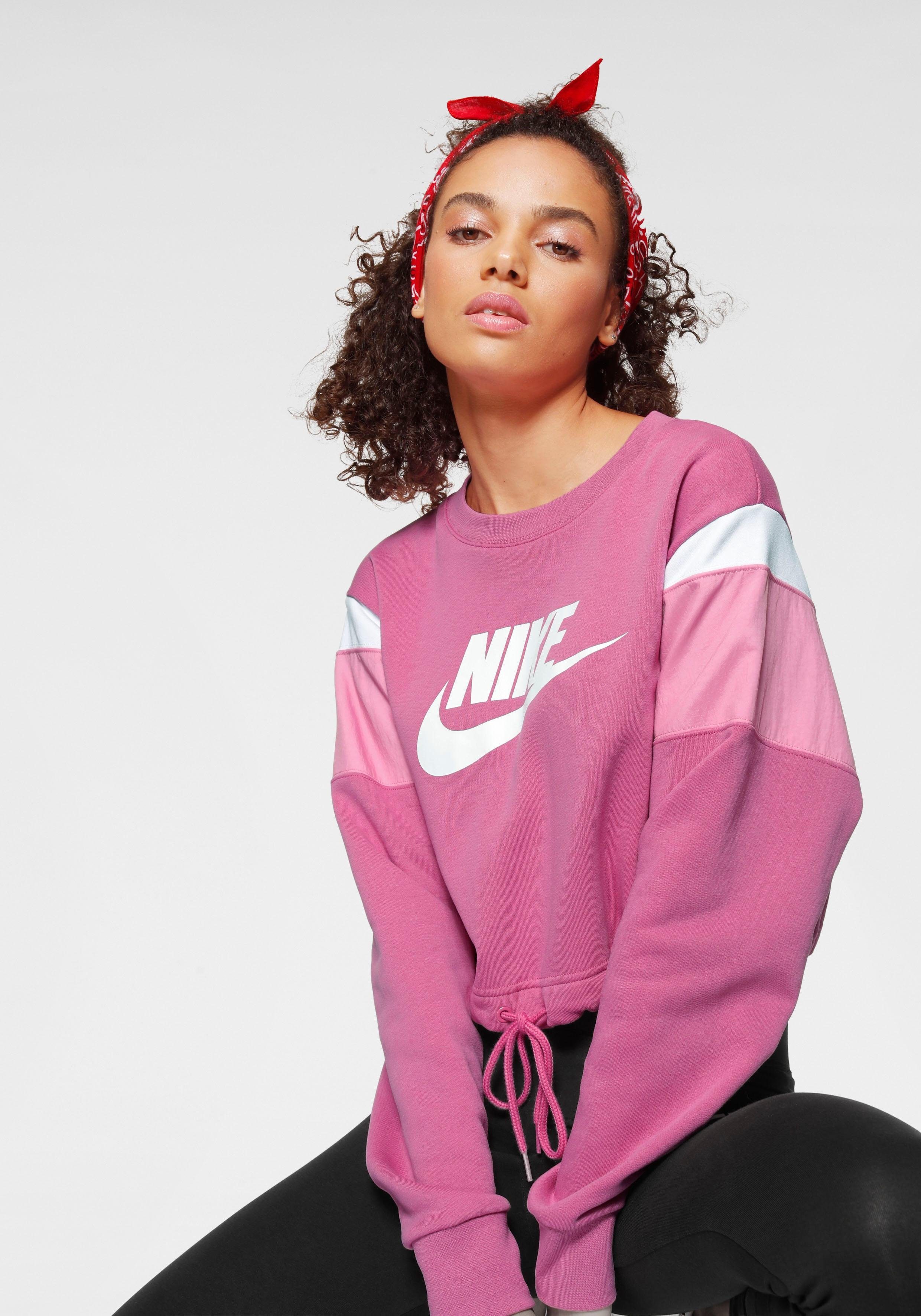 nike women's sportswear heritage crew pullover