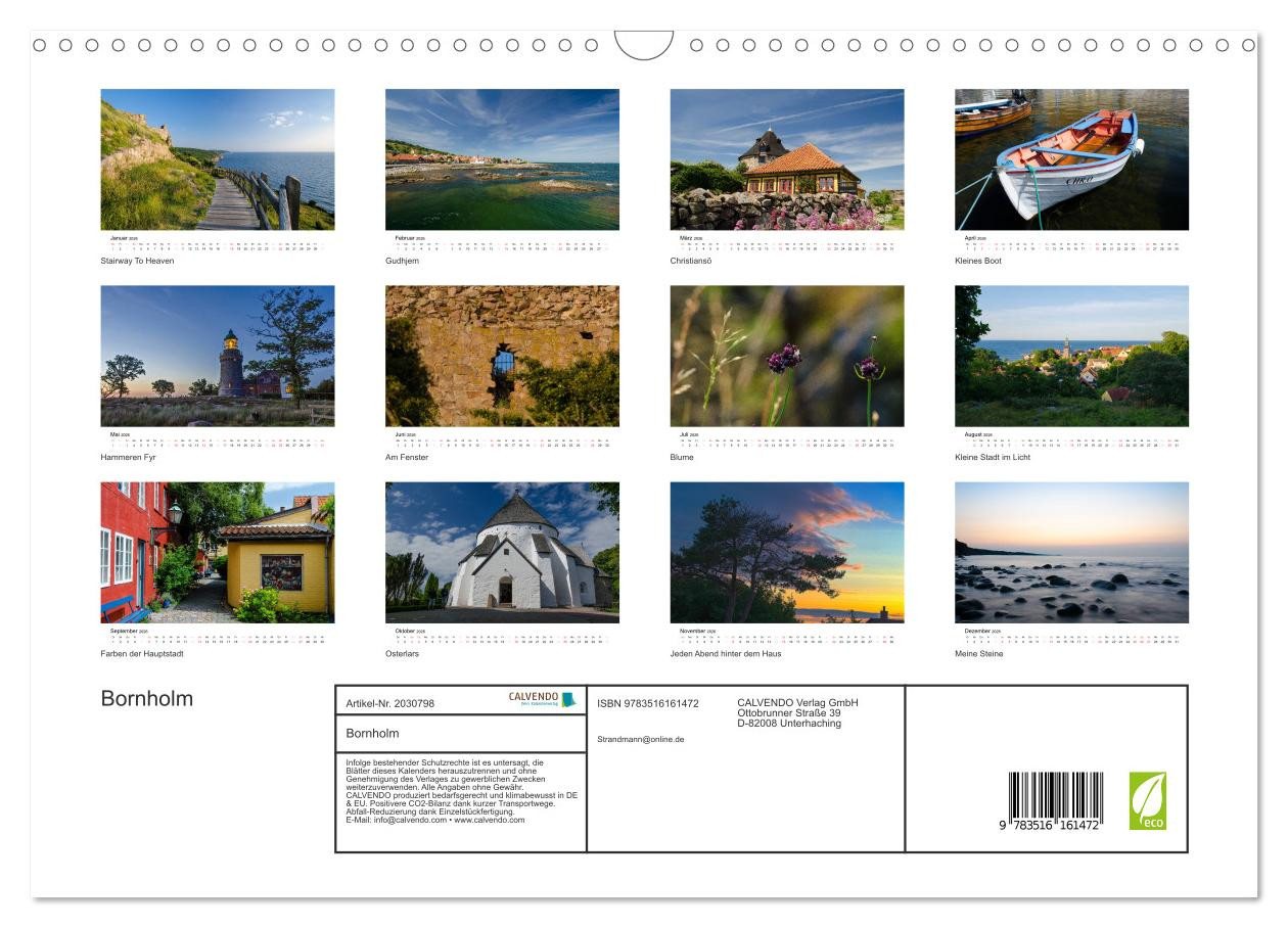 Thumbnail - CALVENDO Wandkalender Bornholm (Wandkalender 2026 DIN A3 quer), CALVENDO Monatskalender