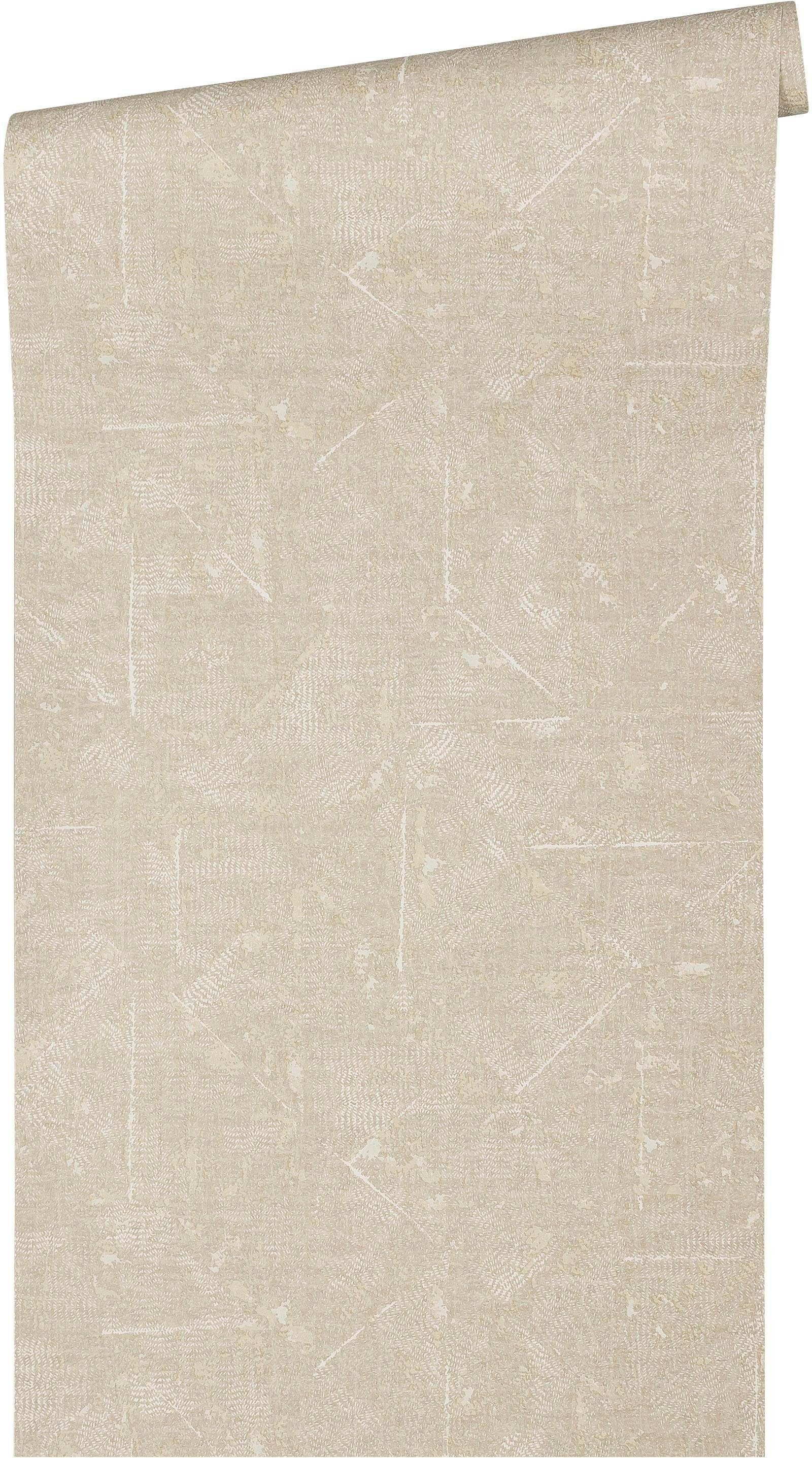 Architects Paper Grafik Metallic (1 Absolutely Chic, perlweiß/hellbeige/beige Design St), Vliestapete Tapete Vliestapete Struktur