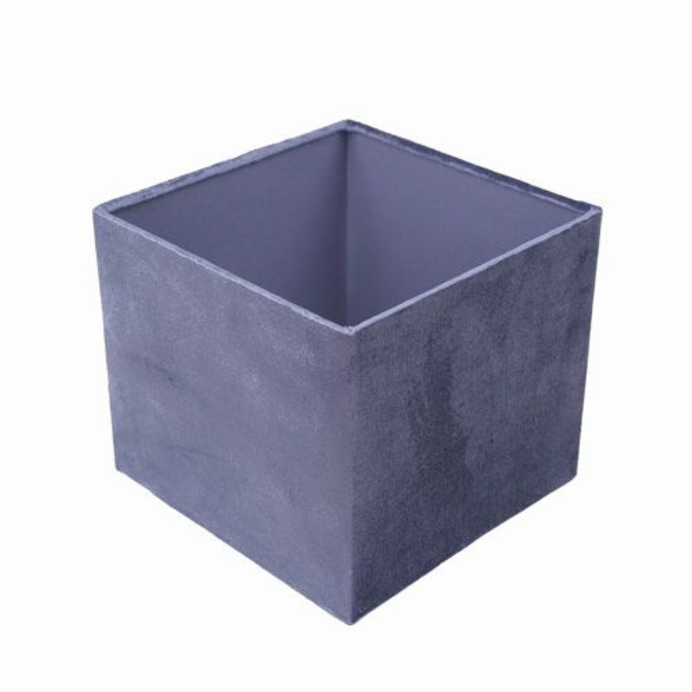 Dirk Davids Leuchten GmbH Lampenschirm Lampenschirm für Tischleuchte in Vierkant Velur Blau TL 20-20-18, Exklusiver Lampenschirm