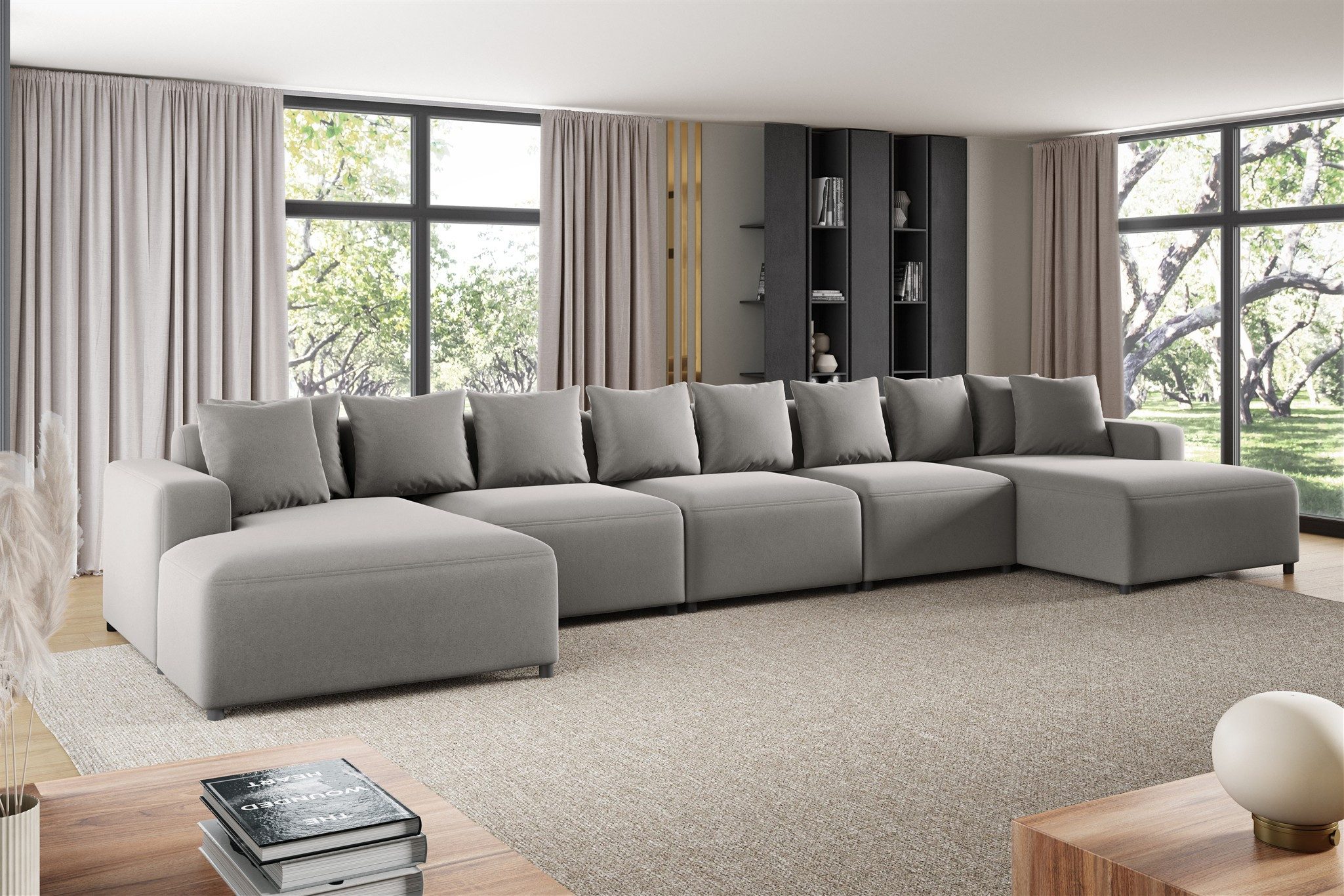 Fun Möbel Wohnlandschaft Sofa U-Form MEGAN günstig online kaufen