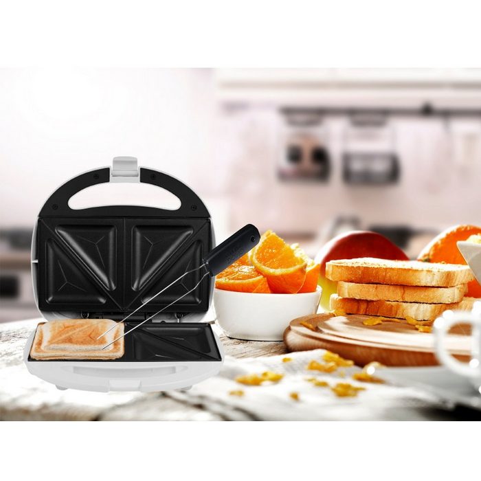 Tristar Sandwichmaker 750 W Sandwich-Toaster Snackmaker kleiner Low fat Kontaktgrill Indoorgrill QR12049