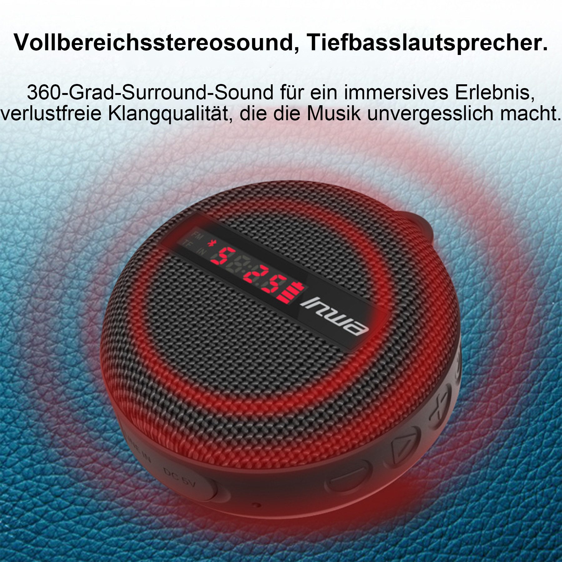Senmudi musikbox bluetooth,Lautsprecher,bluetooth box,bluetooth speaker Bluetooth-Lautsprecher Tragbarer,Drahtlose,für Radfahren Camping Wandern,Outdoor Wasserdicht (Netzwerkstandard, 5 W, Bluetooth Fahrrad Lautsprecher,IPX7 Ausgestattet Fahrradständer)
