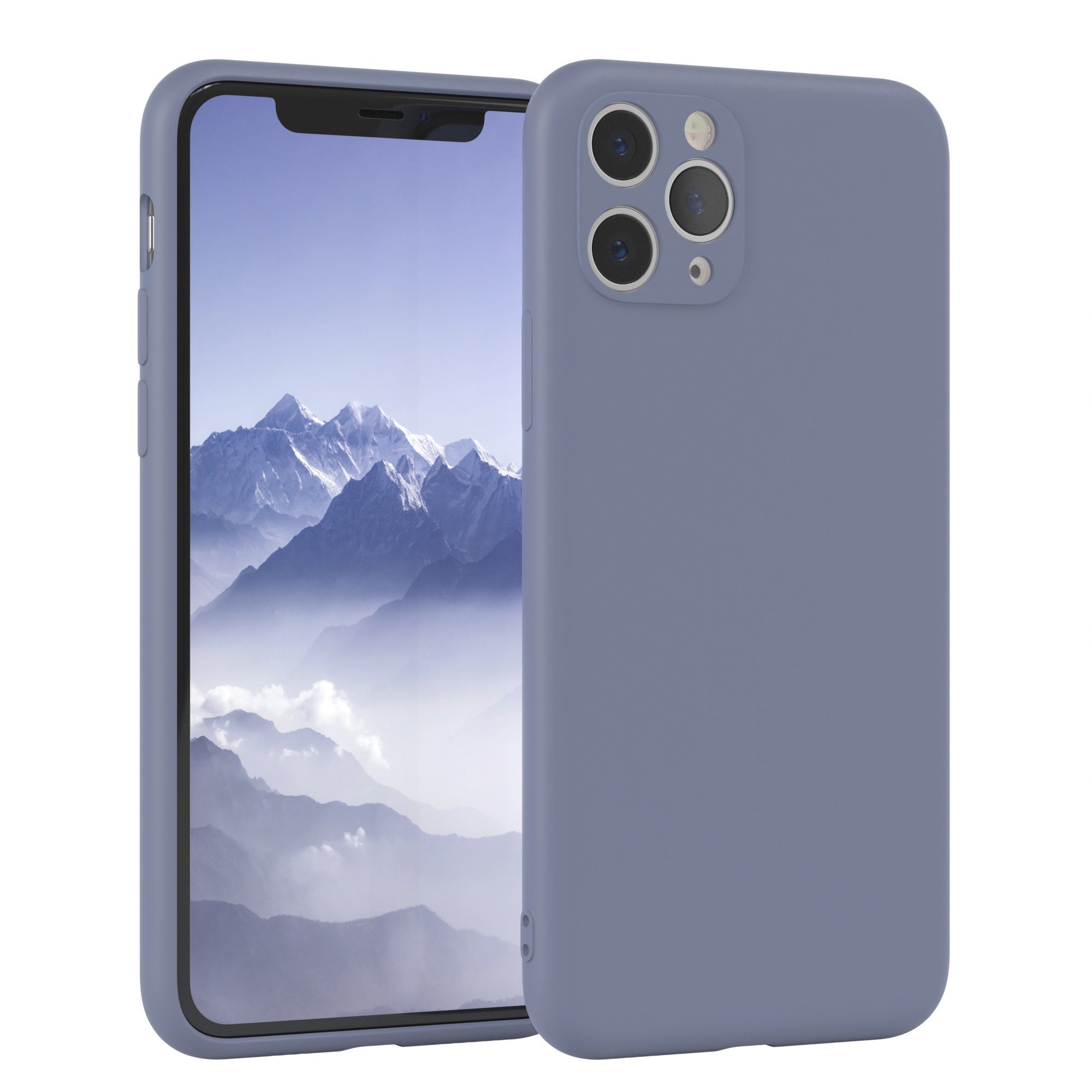 EAZY CASE Handyhülle für Apple iPhone 11 Pro Hülle Silikon 5,8 Zoll, Silikon Schutzhülle mit Kameraschutz Matt Back Cover Soft Eis Blau