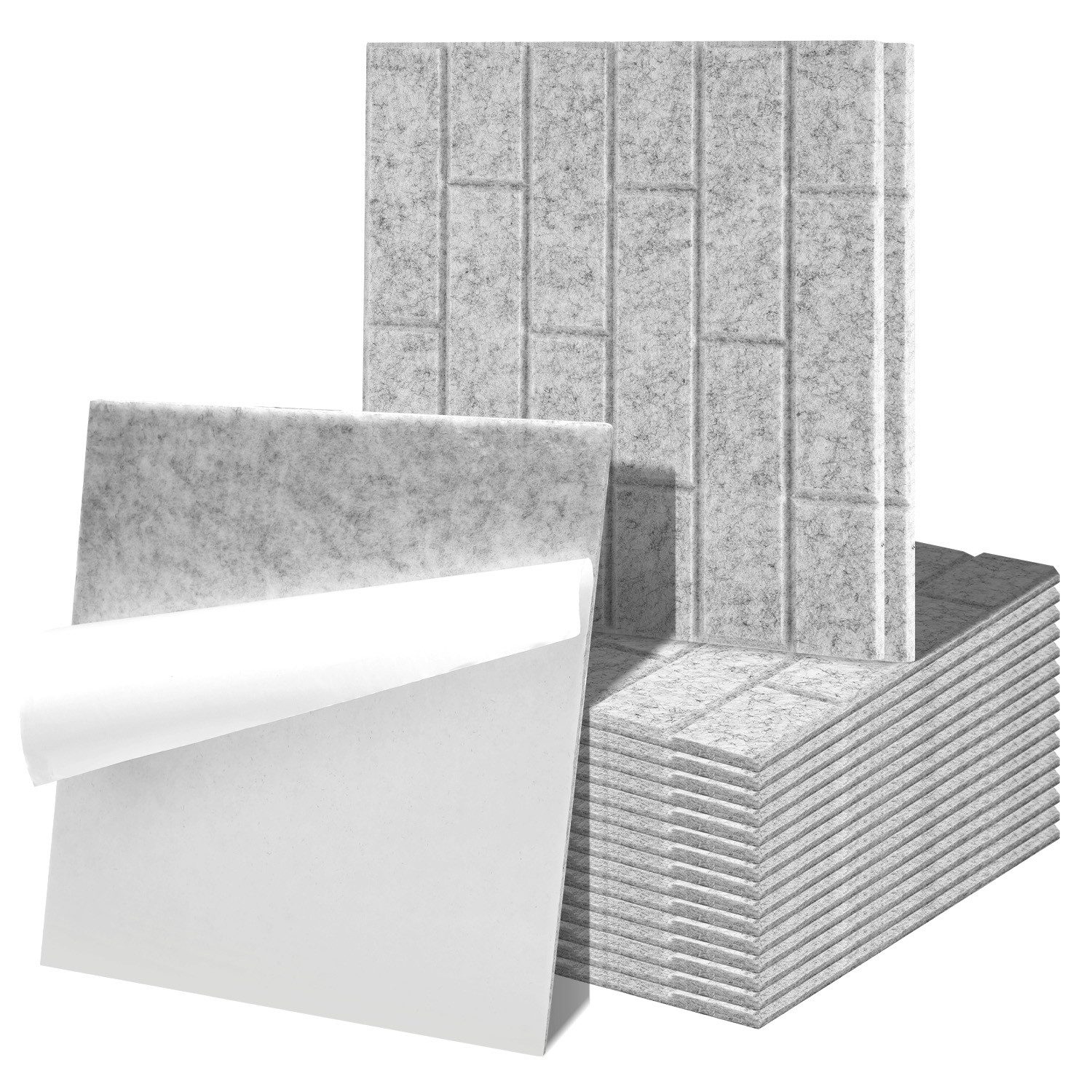 Clanmacy Akustikplatte 18 stuks Akustikplatten Quadratisch Kacheln Selbstkl günstig online kaufen