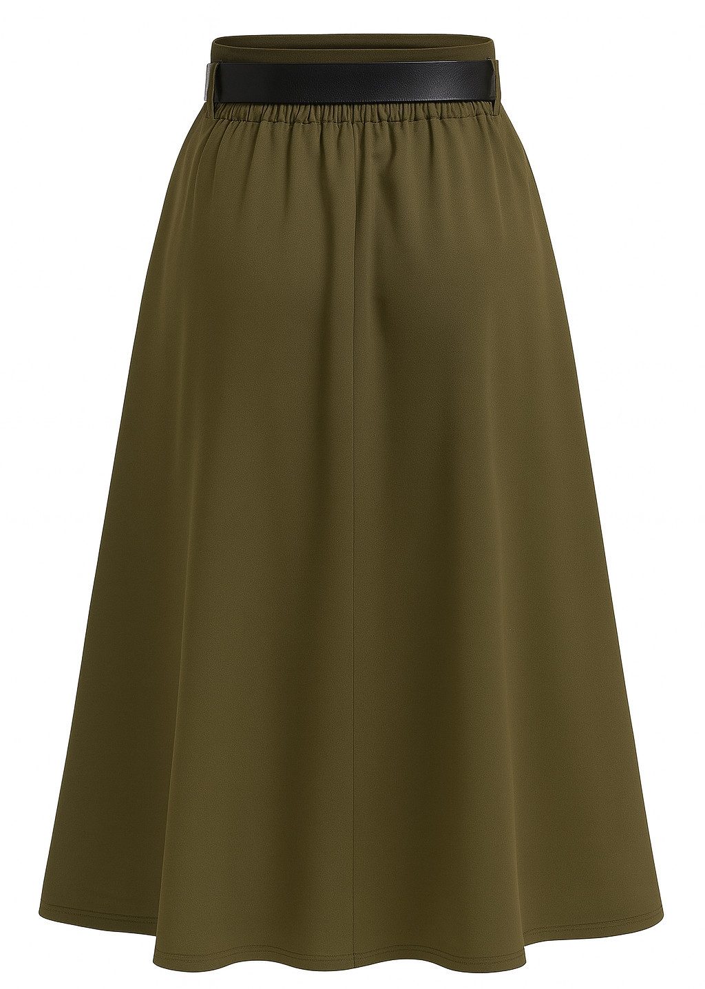 Mississhop A-Linien-Rock Eleganter Faltenrock mit Gürtel – mittellang M.430 günstig online kaufen