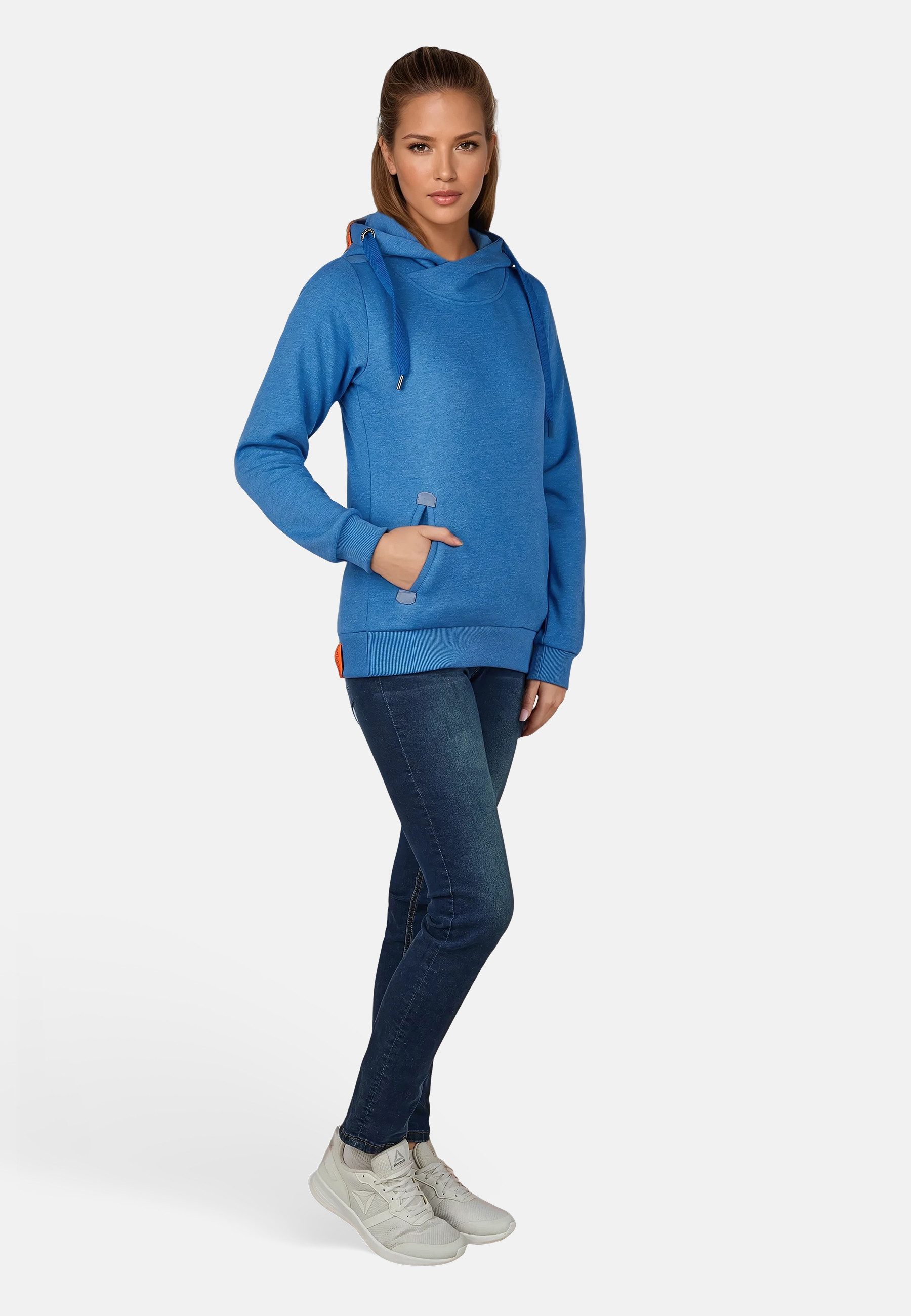 salzhaut Hoodie SÜNN Damen Tailliert salzhaut Kapuzenpullover – bequemer Fit und nordisch klares Design – Bild 3 von 5