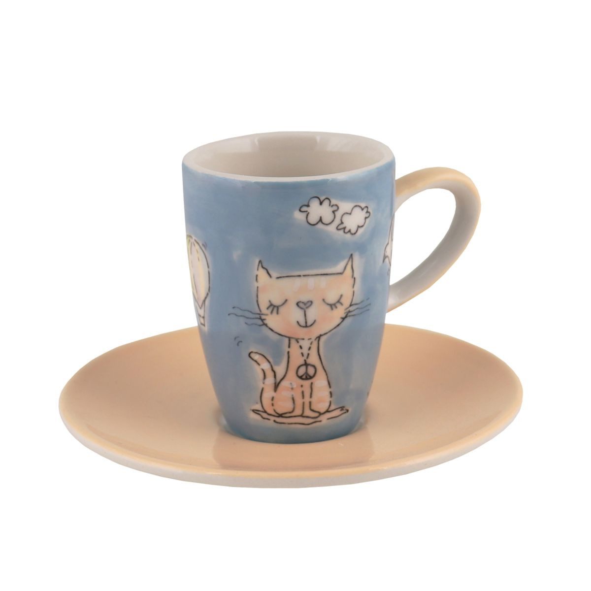 Espressotasse Mila Keramik Espresso-Tasse mit Untere Katze Daydream