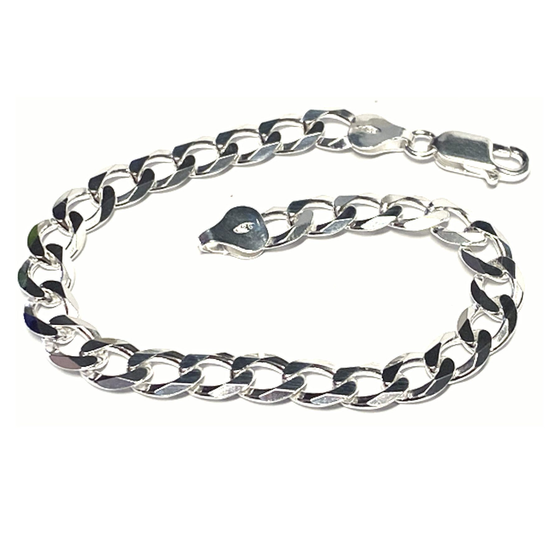 Edelschmiede925 Panzerarmband Glanz poliert Klassiker 19cm