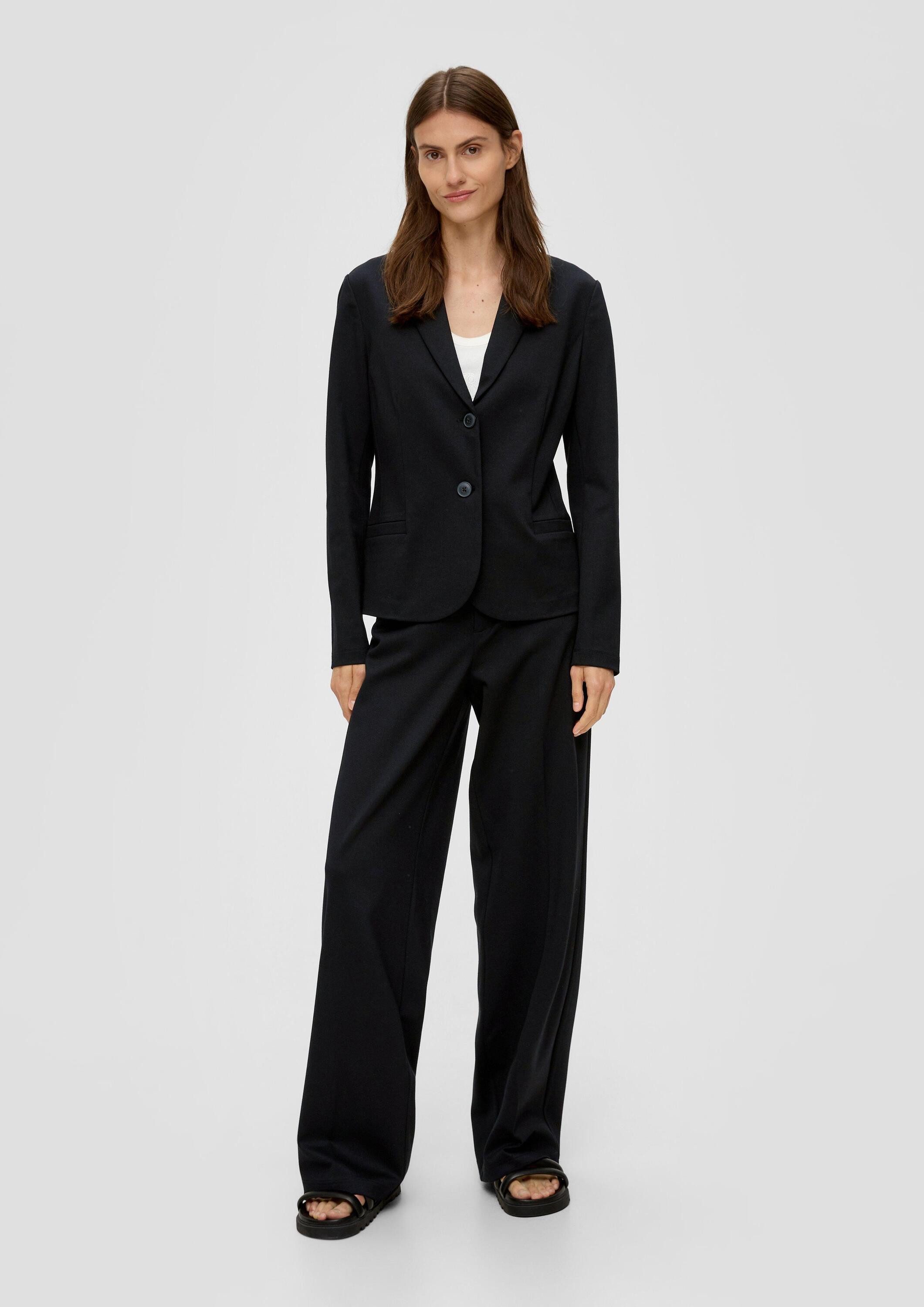 s.Oliver Jackenblazer Indoor-Blazer Jersey-Blazer mit Twillstruktur