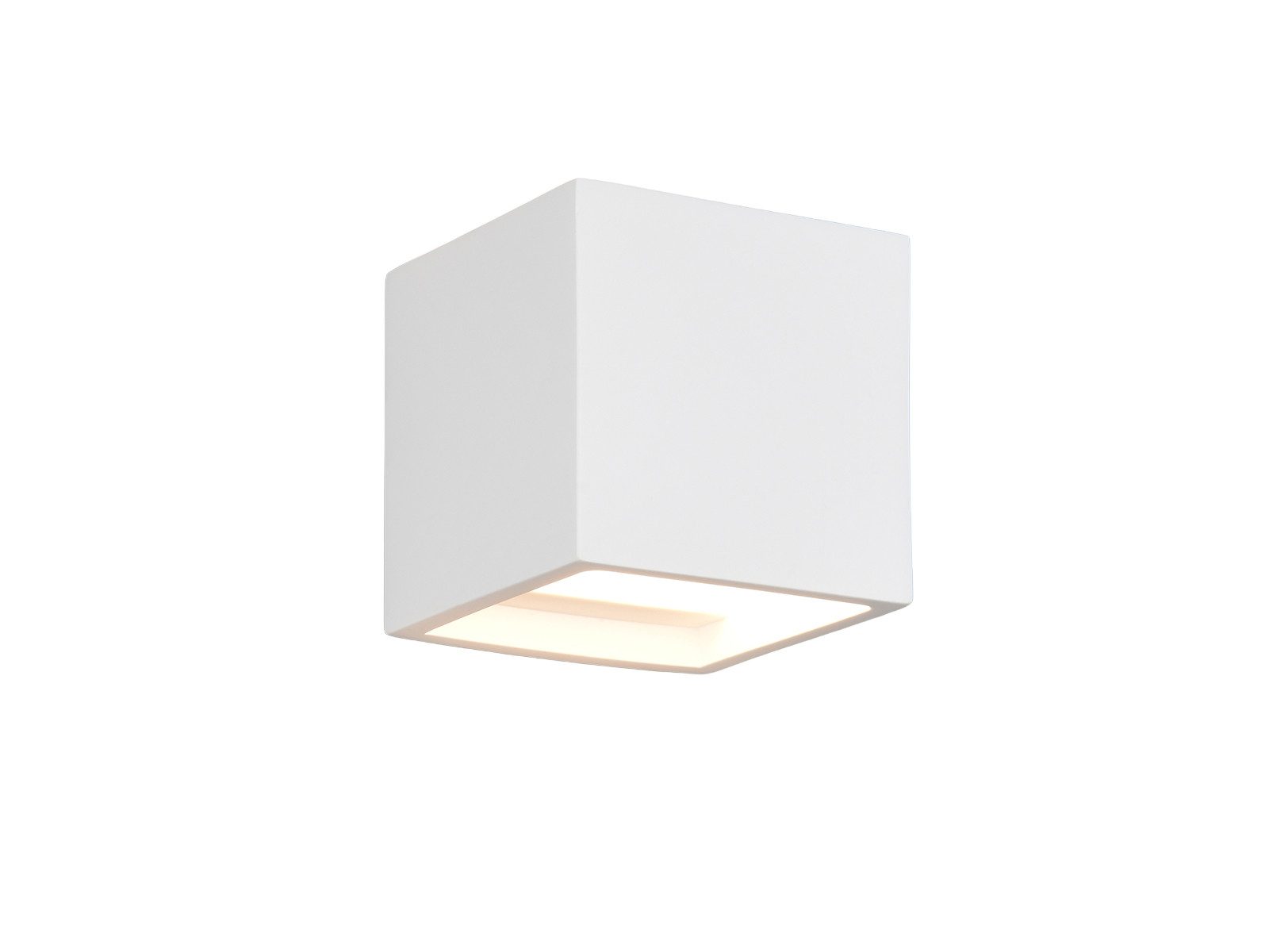 TRIO Leuchten LED Wandleuchte aus Gips, bemalbar, Würfel 11,5cm, Dimmfunktion, LED wechselbar, Warmweiß, Up and Down Innen Wandbeleuchtung indirekt inkl. Leuchtmittel