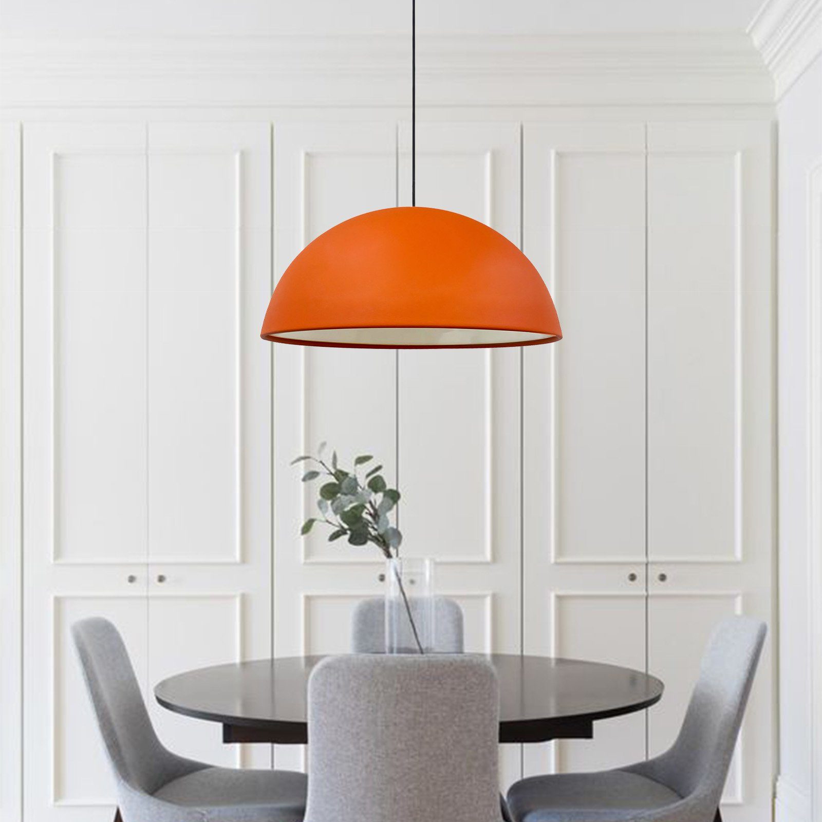 Lampe, Modern Leuchtmittel Orange ohne Hängelampe Lipeo Bamyum I cm Ø50 Bamyum Groß I Pendelleuchte Pendelleuchte