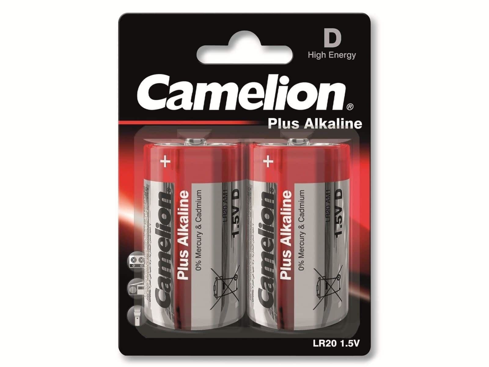 Camelion CAMELION Mono-Batterie, Plus-Alkaline, LR20, 2 Batterie