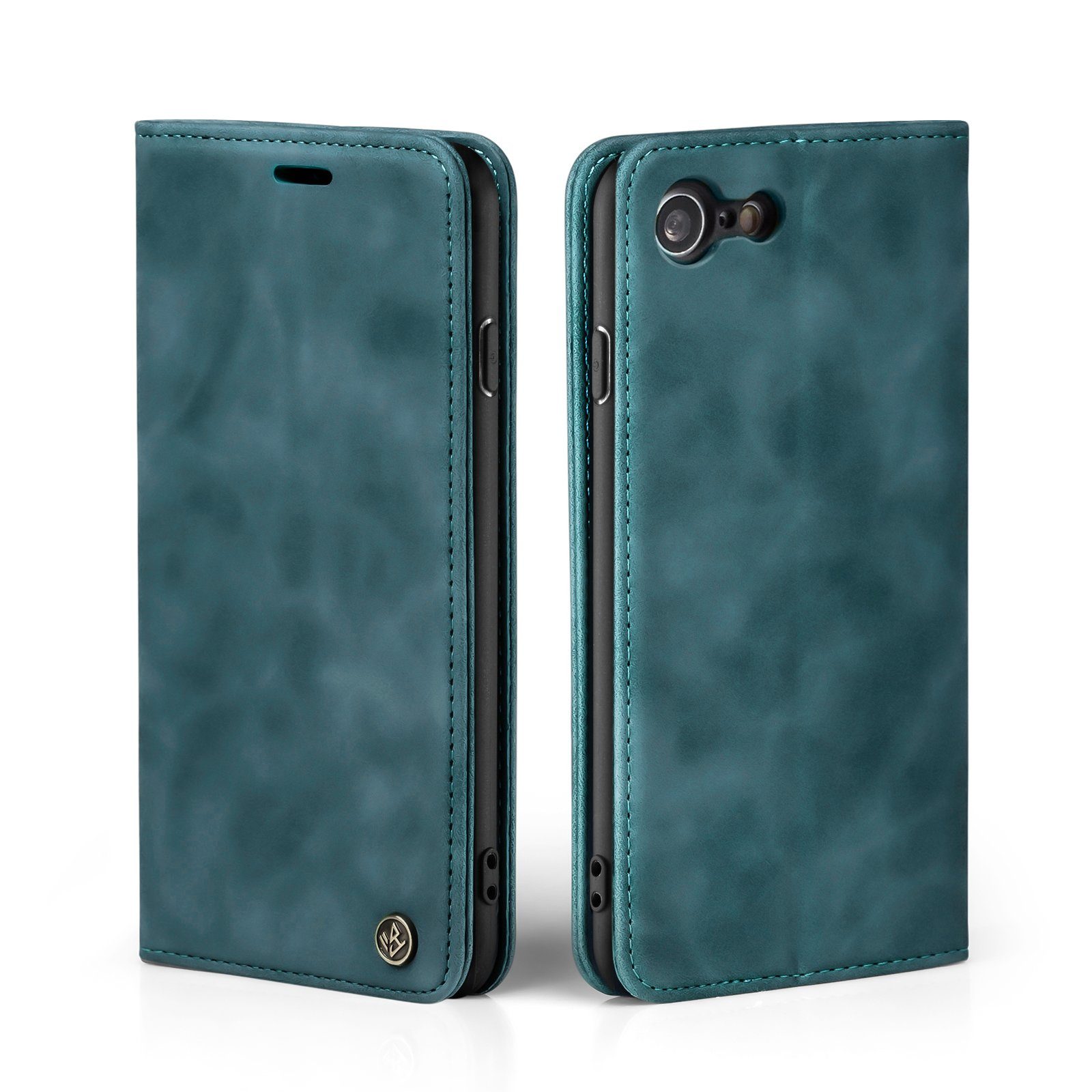 Tec-Expert Handyhülle Tasche Hülle für Apple iPhone SE (2nd Gen) 4.7 Zoll, 4.7, Cover Klapphülle Case mit Kartenfach Fliphülle aufstellbar