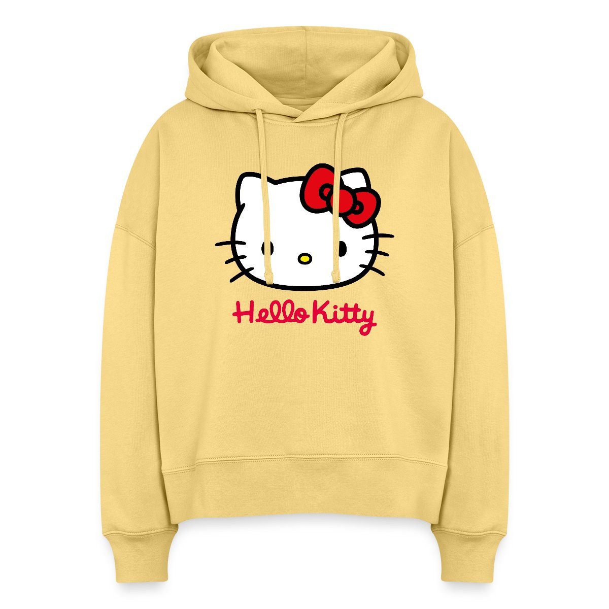 Spreadshirt Hoodie Hello Kitty Klassisch Mit Schriftzug Frauen Boxy Organic Hoodie (1-tlg)