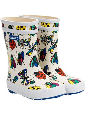 Aigle Baby-FlacTheme weiß Insekten Gummistiefel