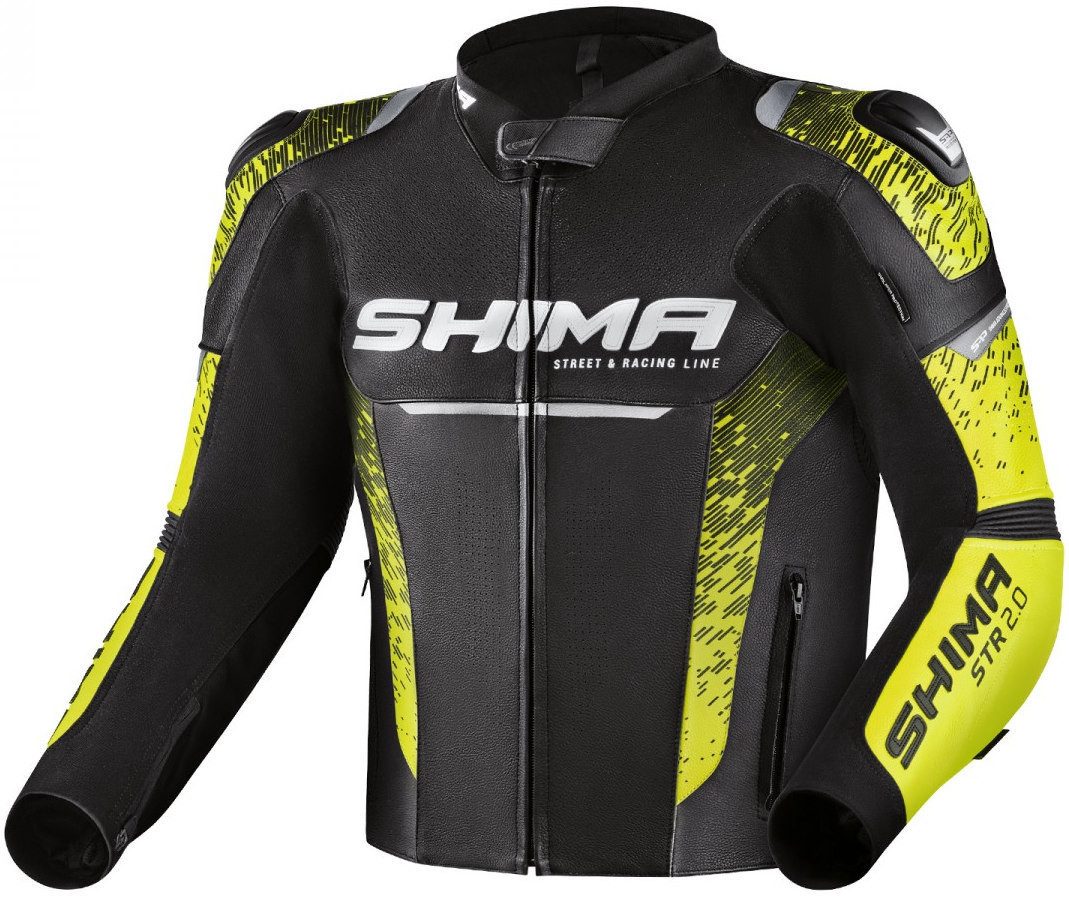 SHIMA Motorradjacke STR 2.0 Motorrad Lederjacke Rückenprotektor enthalten,p günstig online kaufen