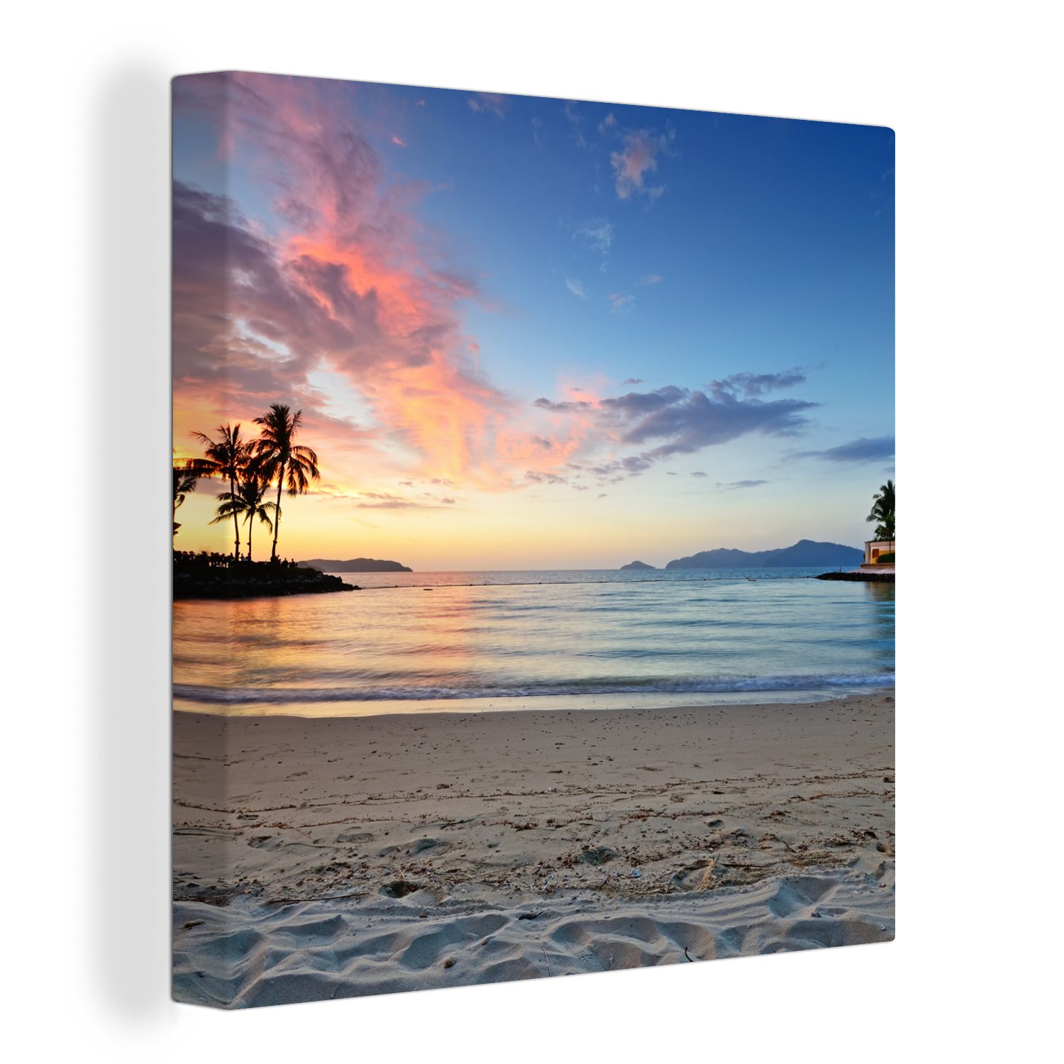Top-Produktionsqualität OneMillionCanvasses® Leinwandbild - (1 Tropisch Leinwand für - Bilder Strand Schlafzimmer Farben, St), Wohnzimmer