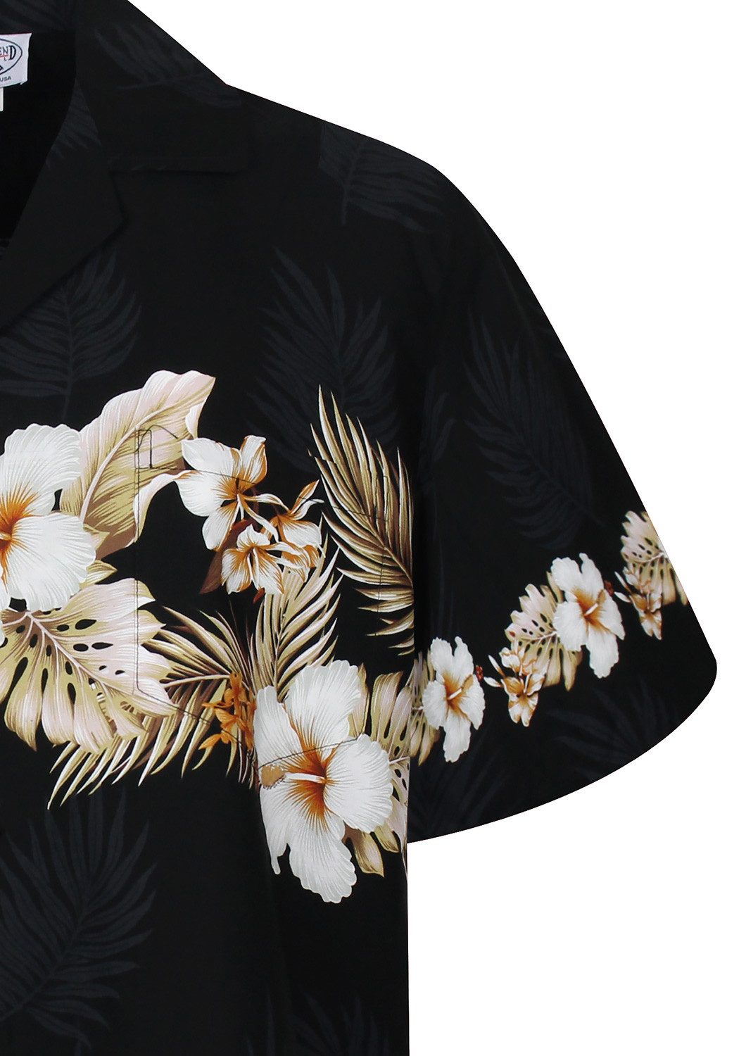 Pacific Legend Hawaiihemd "Blumen Brustdruck" Herren Kurzarm Kokosknöpfe Original Hawaii