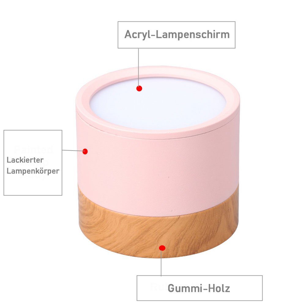 Naturweiß Warmweiß, Kaltweiß Kaltweiß, Licht, Deckenleuchte LED Rosa Rosnek 15W Downlight,7/15W,Aluminium,Innendekoration