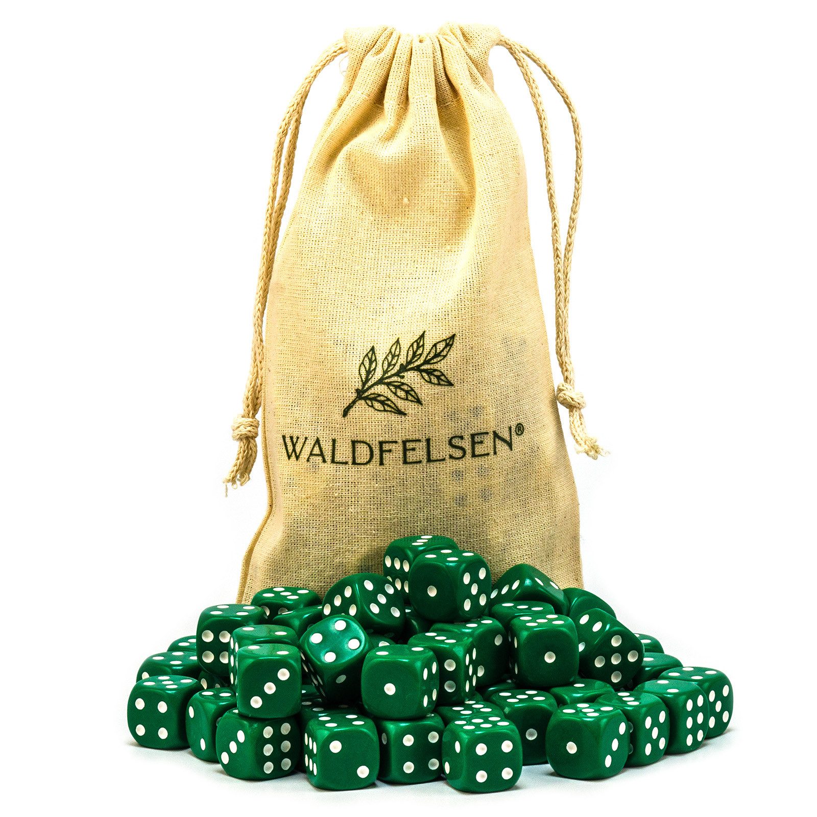 Waldfelsen Spiel – 2-50 Stk Standard Spielwürfel 16 mm Acrylwürfel Würfel bunt, Spielmaterial, Verschiedene Farben