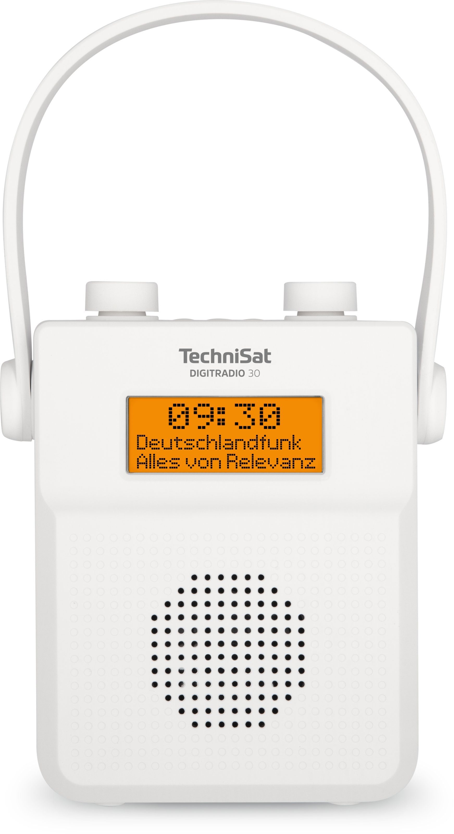 TechniSat DIGITRADIO 30 Duschradio Digitalradio (DAB) (Digitalradio (DAB), UKW-Radio mit RDS, 2,00 W, wasserdicht, tragbar, Bluetooth-Audiostreaming) weiß | Digitalradios (DAB+)