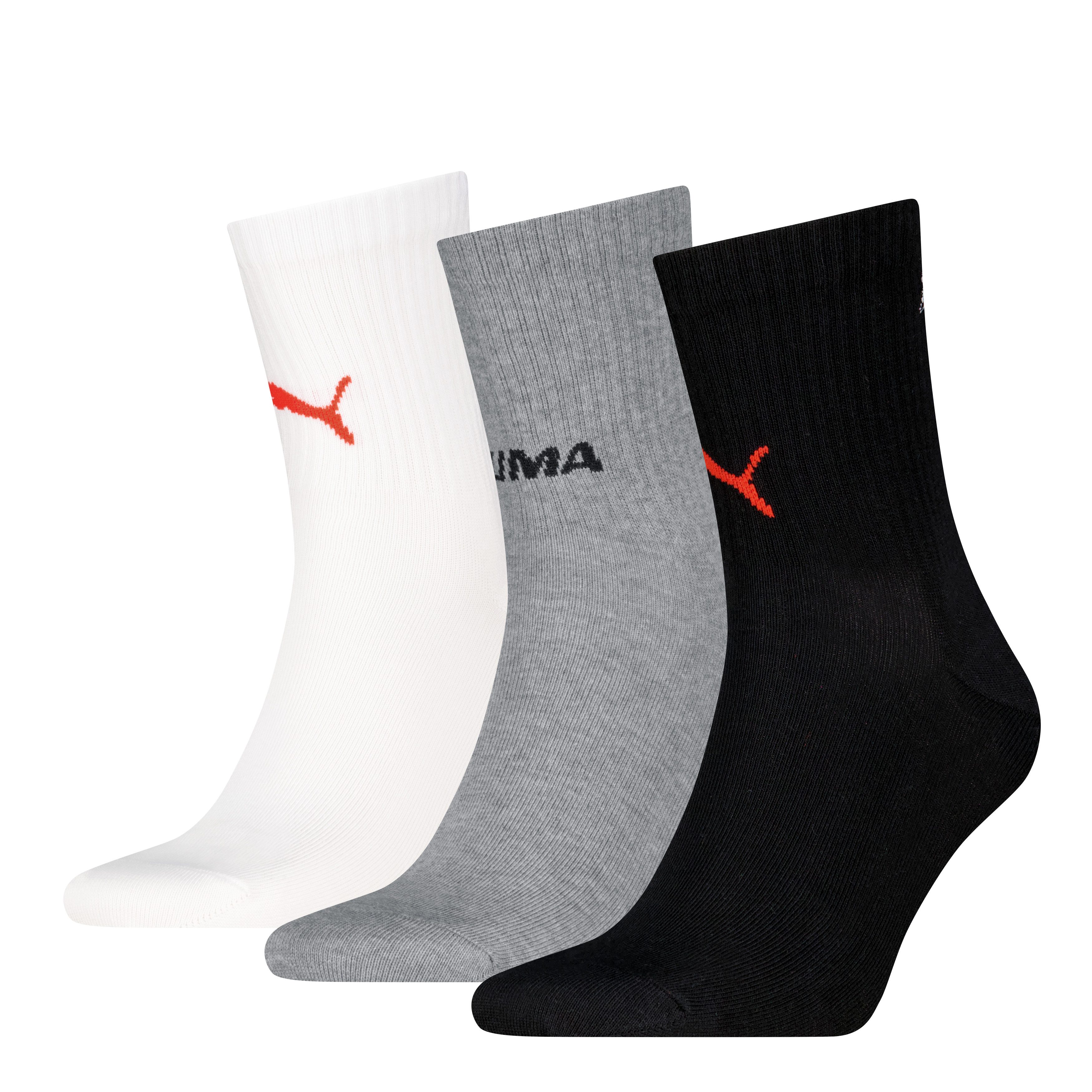 PUMA Kurzsocken PUMA UNISEX LOGO STACKING SHORT CREW (3 Paar)