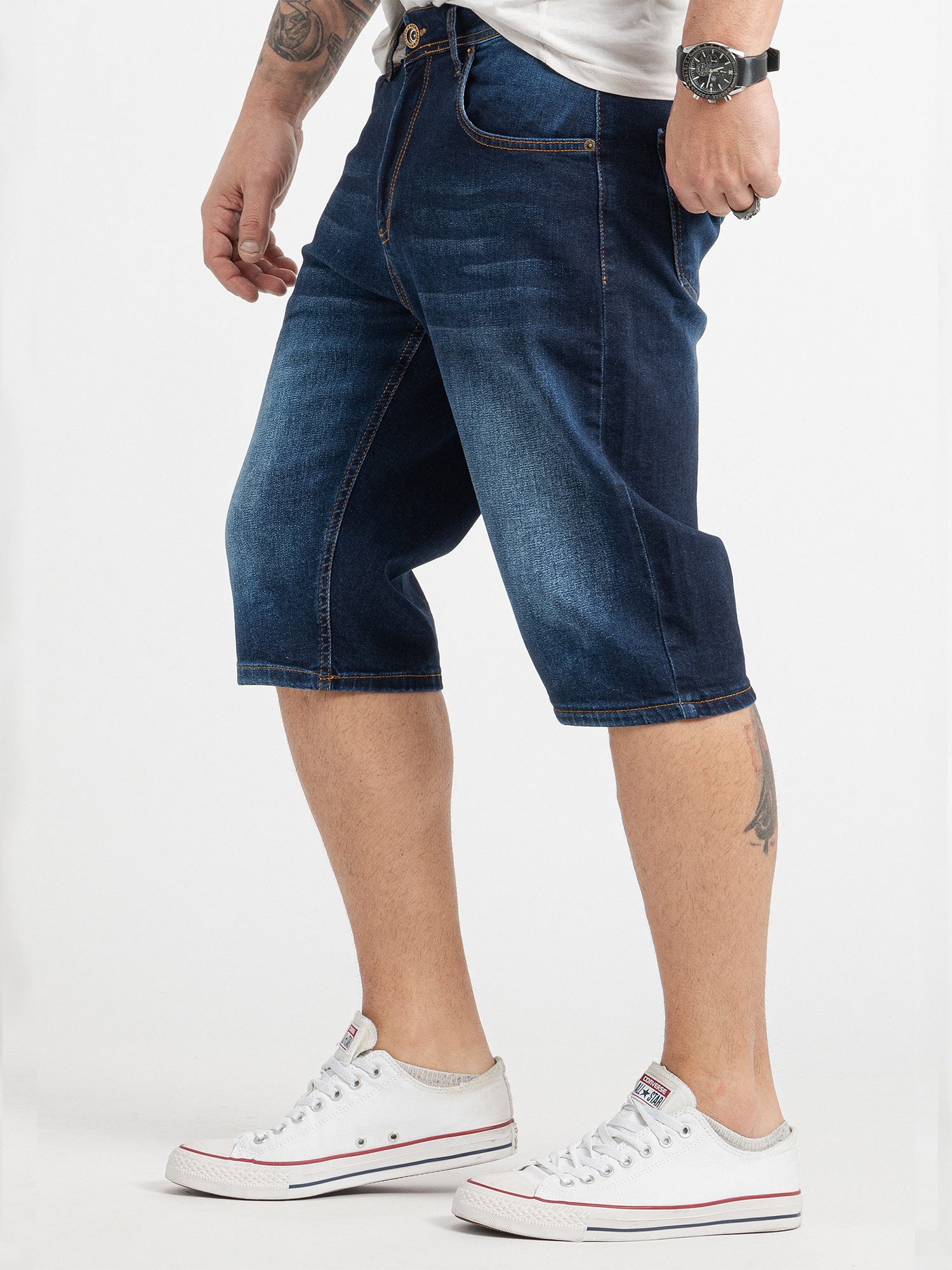 Rock Creek Bermudas Herren Shorts Jeansshorts Denim Dunkelblau RC-2423 günstig online kaufen