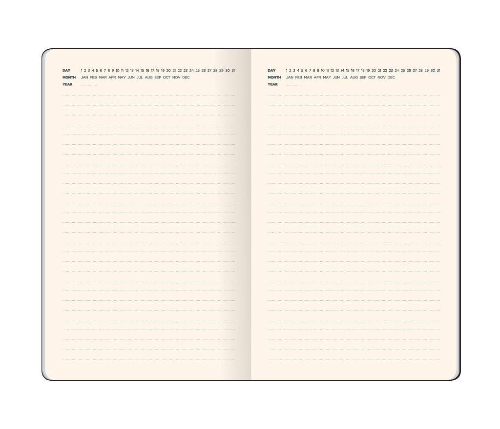 Flexbook Notizbuch Flexbook Rot Open / blanko/linierte Elastikband Seiten 13 Liniert / Diary mit Globel * Notizbuch 21 verschied cm